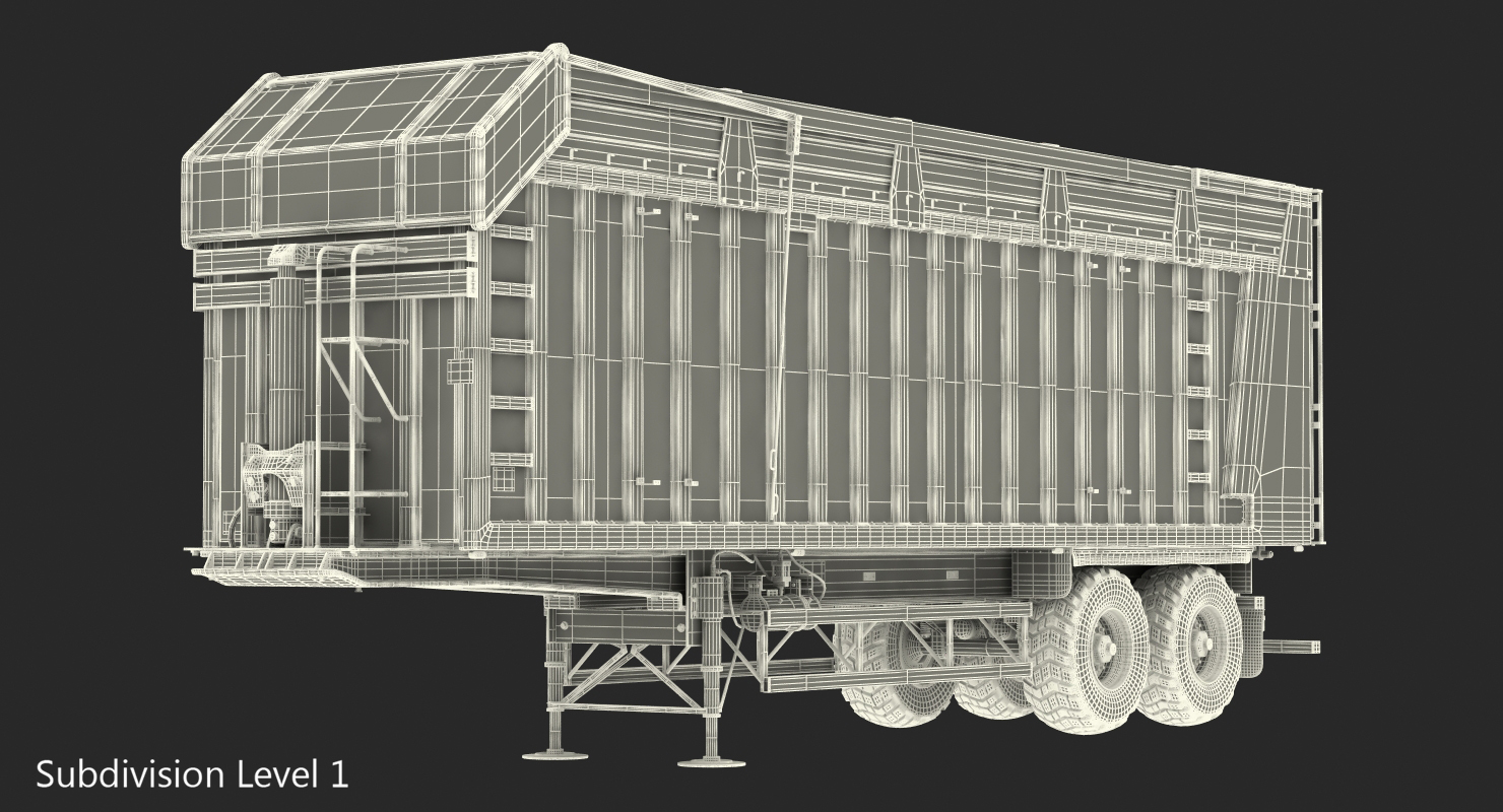 3D Harvester Trailer Clean model