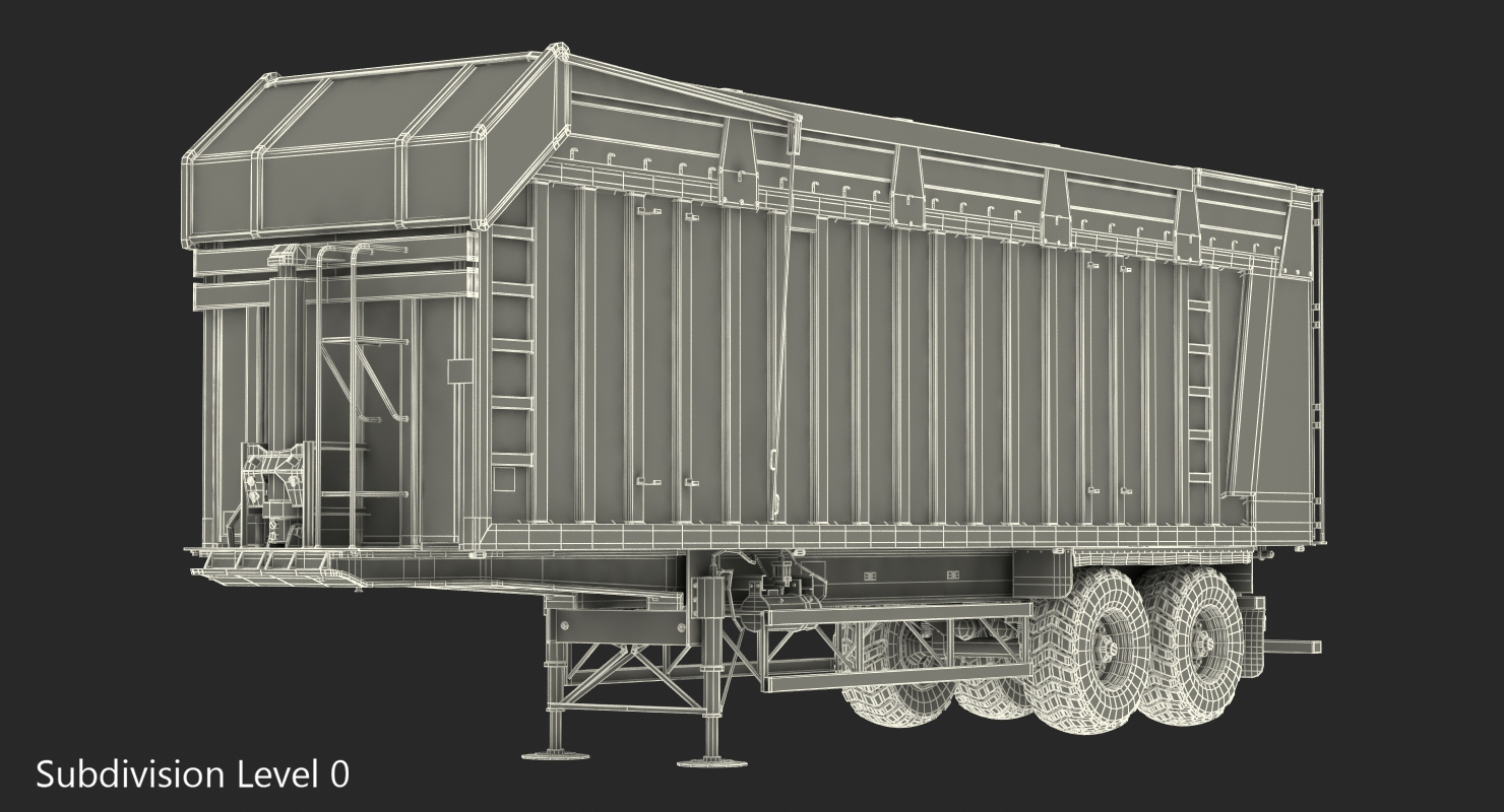 3D Harvester Trailer Clean model