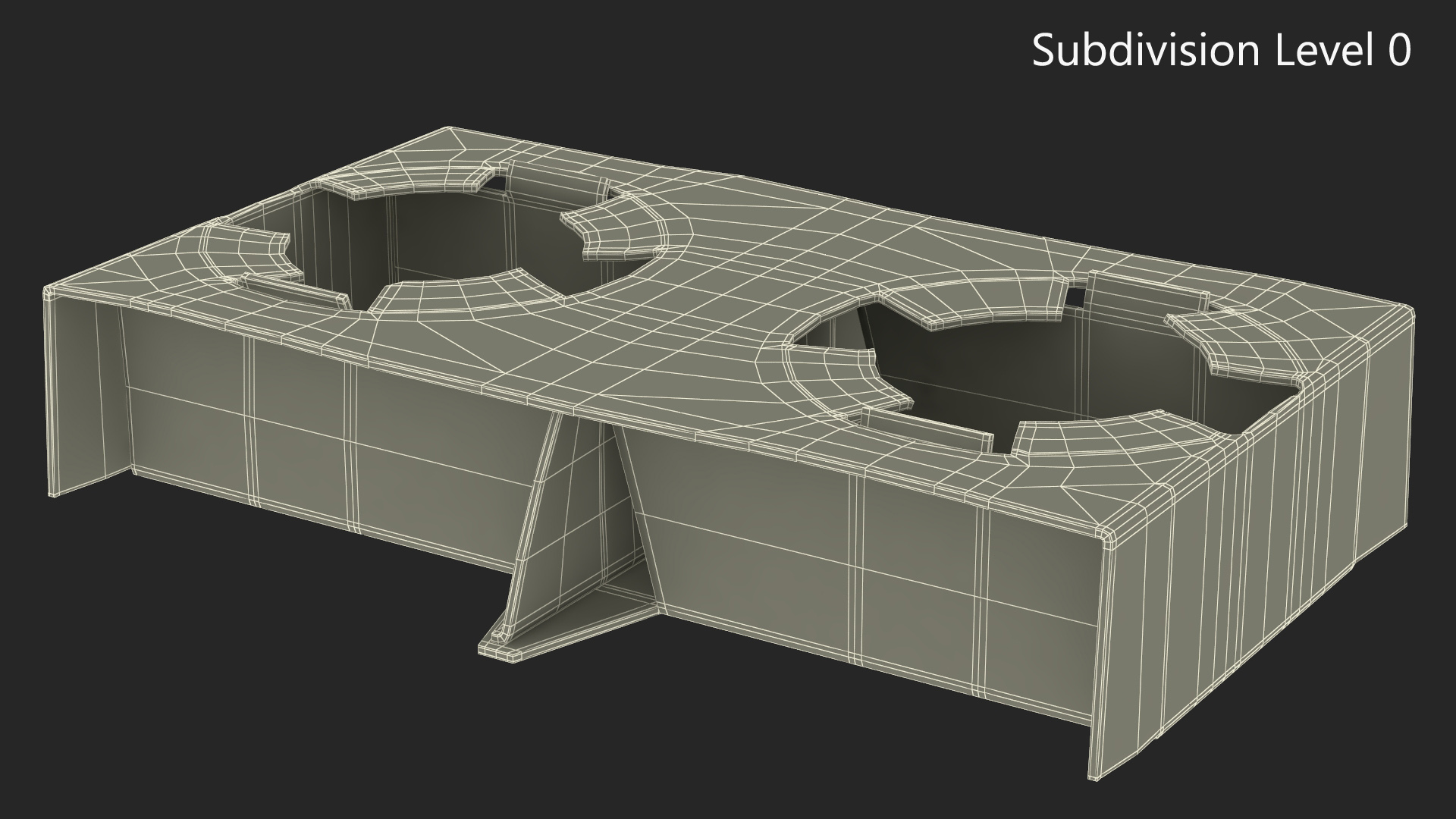 Cardboard Holder for 2 Cups 3D