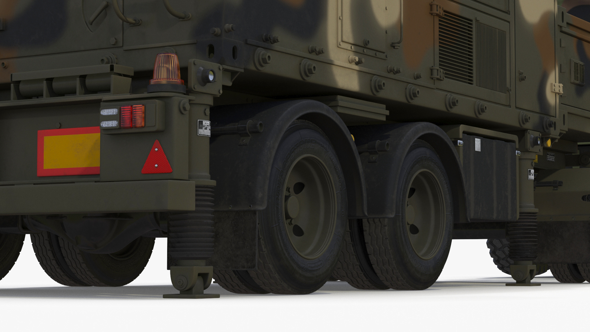 3D Truck with Trailer Air Defense Missile Complex