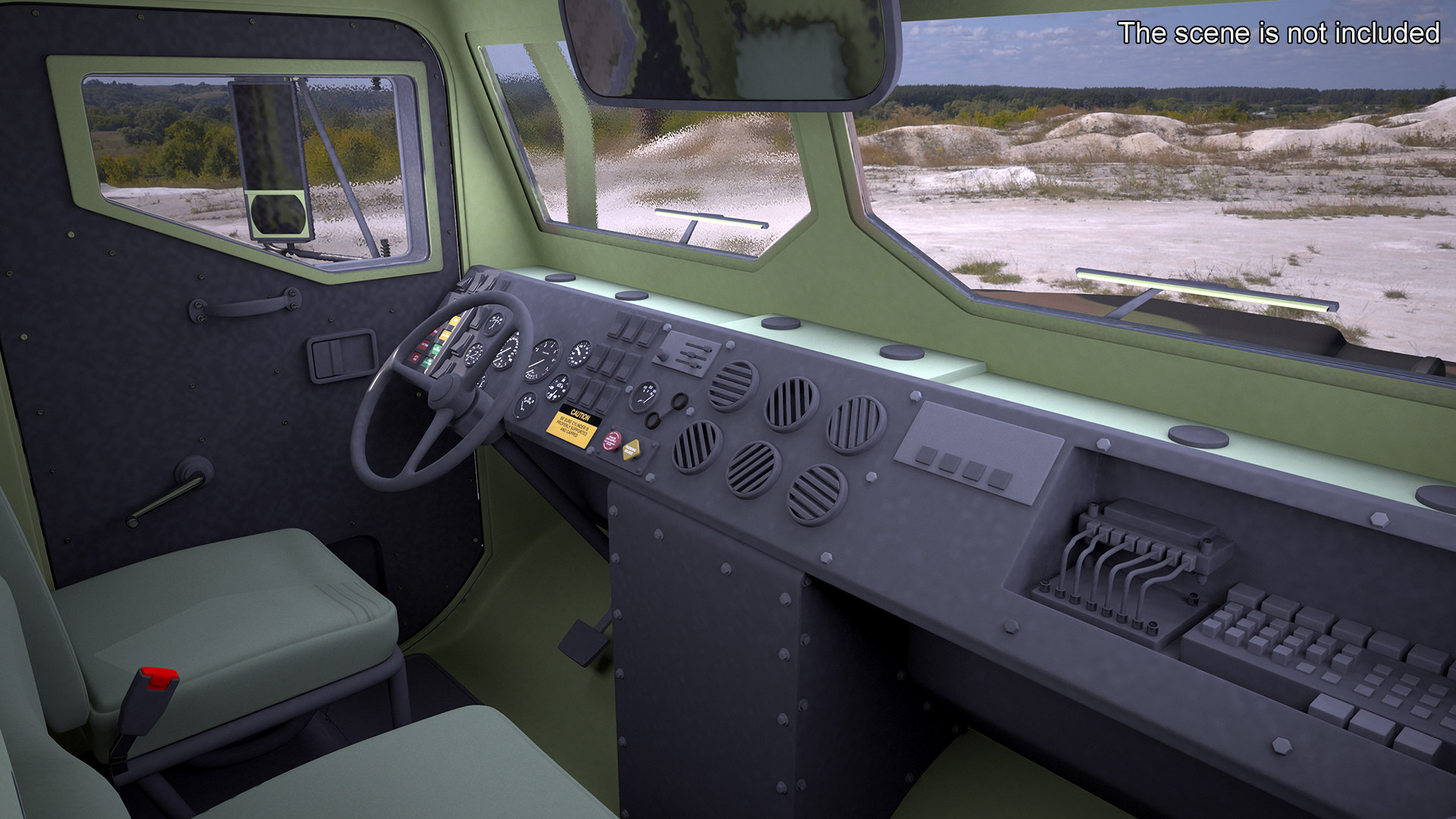 3D Truck with Trailer Air Defense Missile Complex