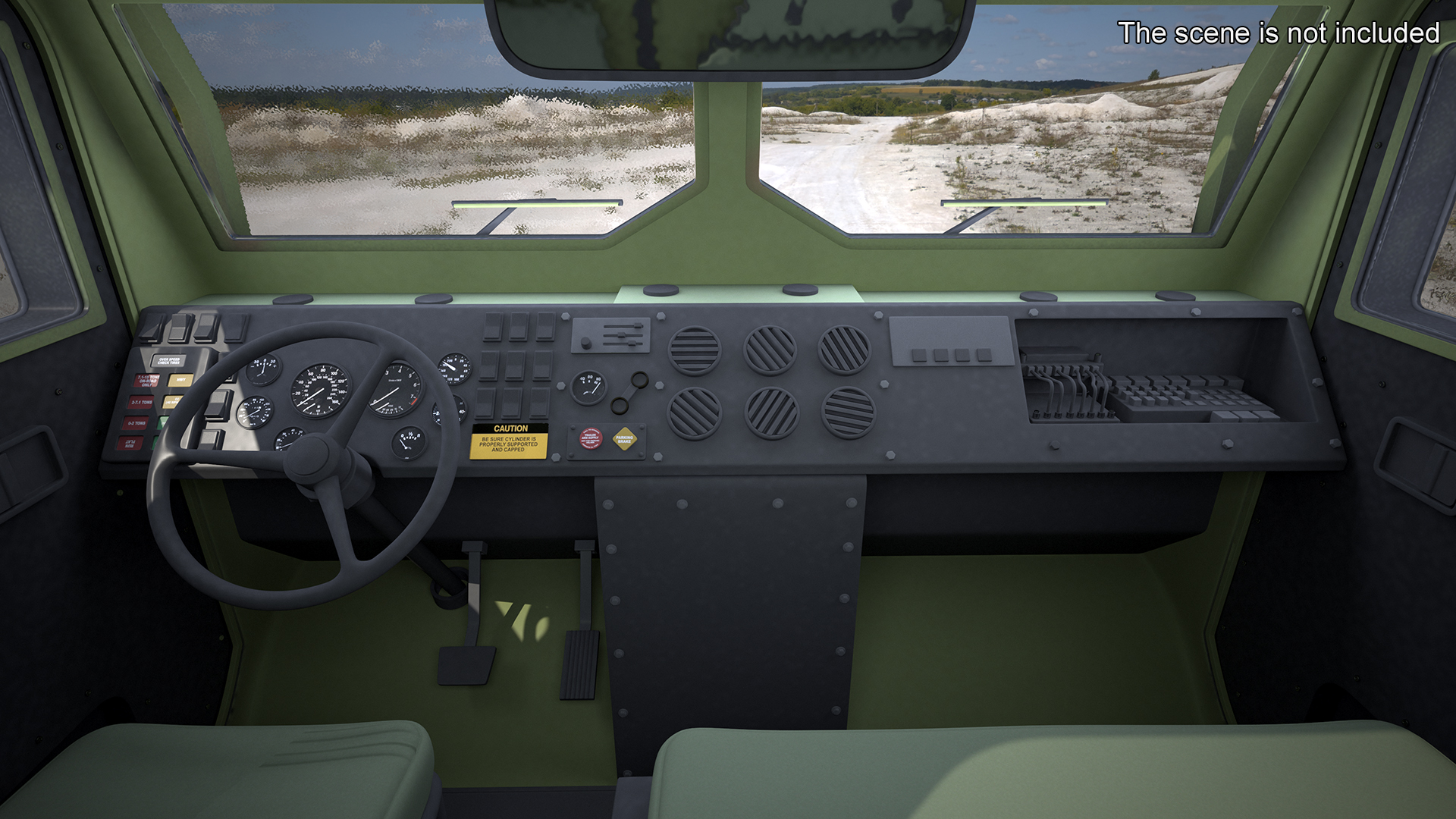 3D Truck with Trailer Air Defense Missile Complex