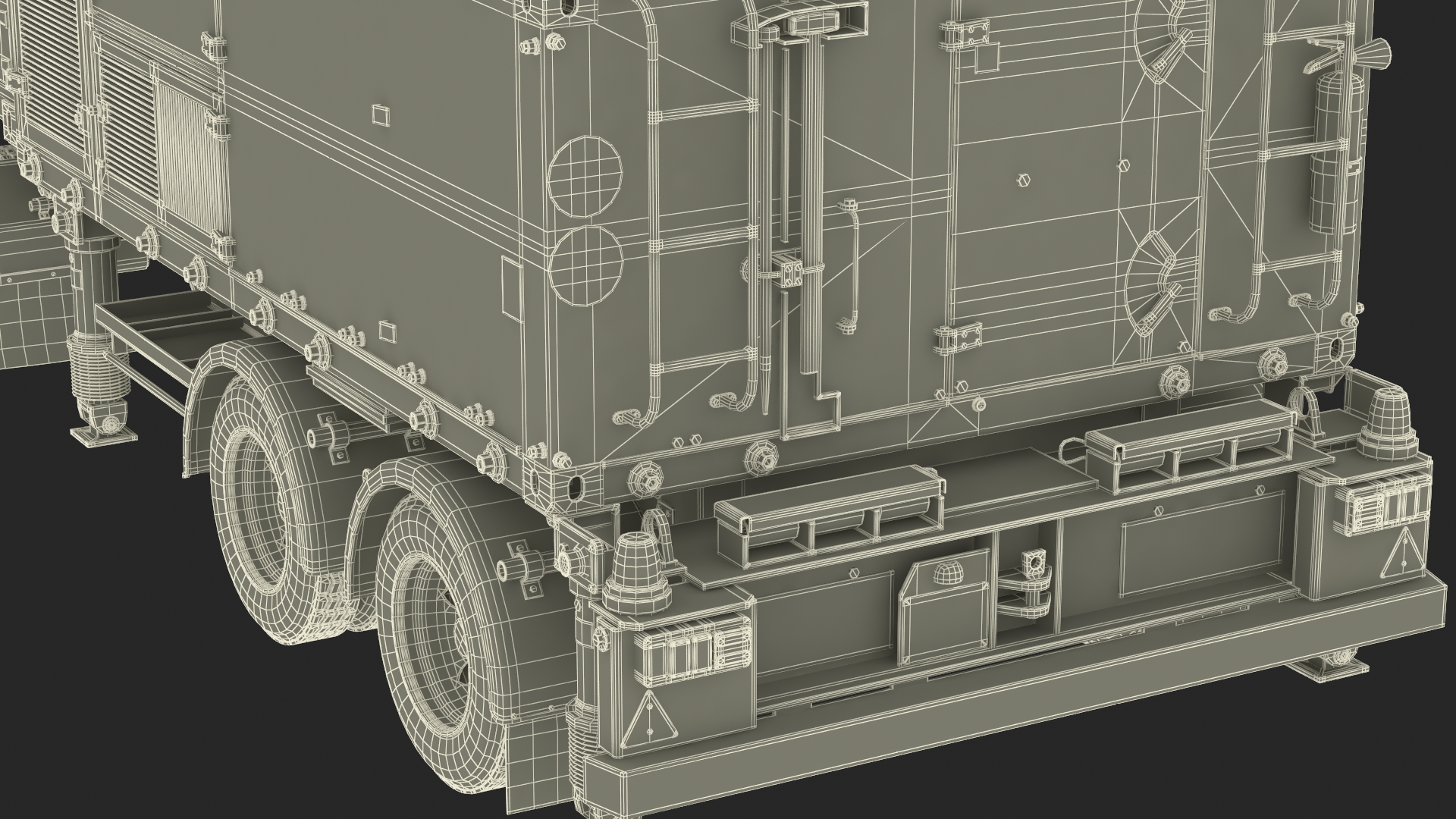 3D Truck with Trailer Air Defense Missile Complex