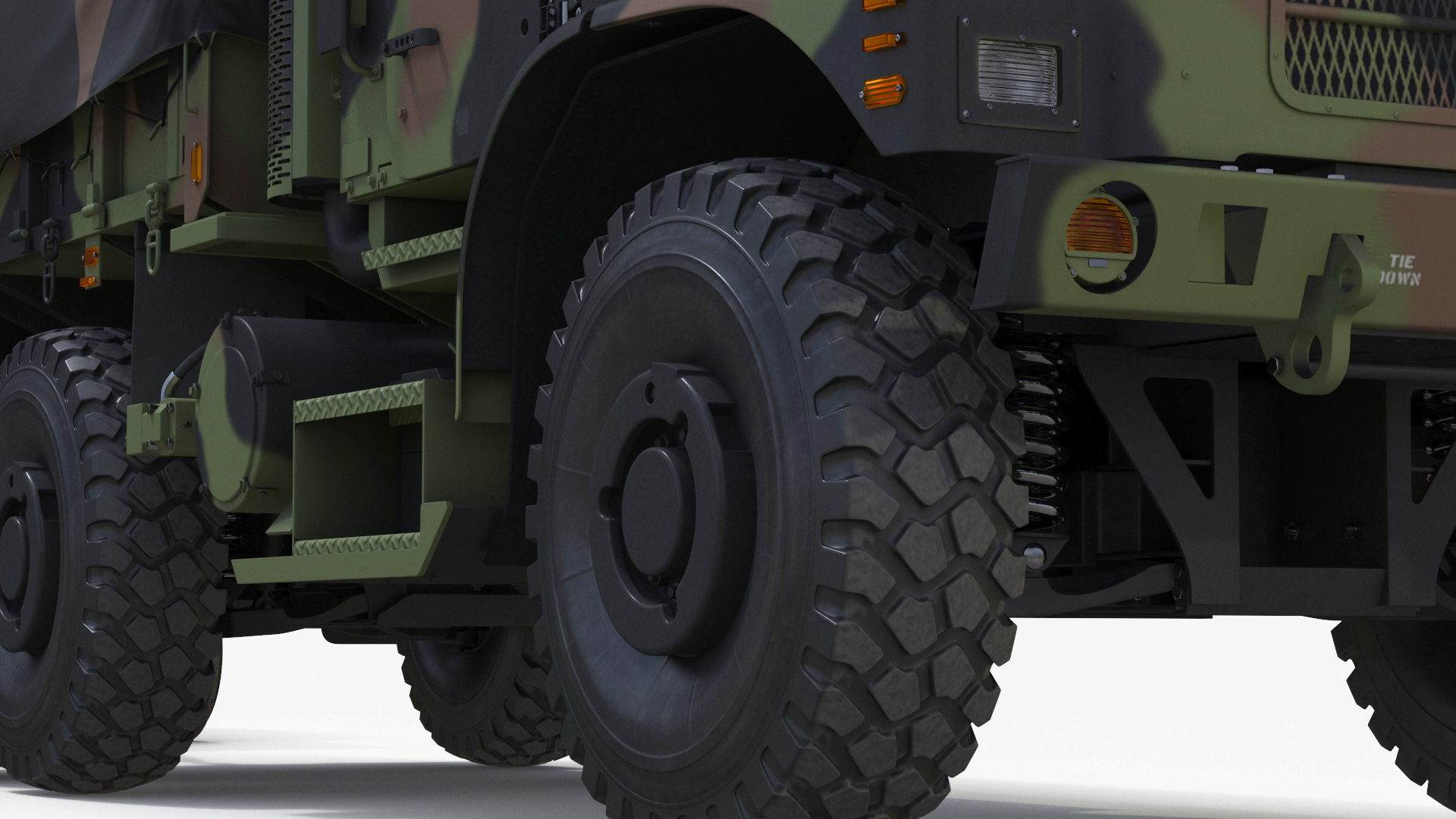 3D Truck with Trailer Air Defense Missile Complex
