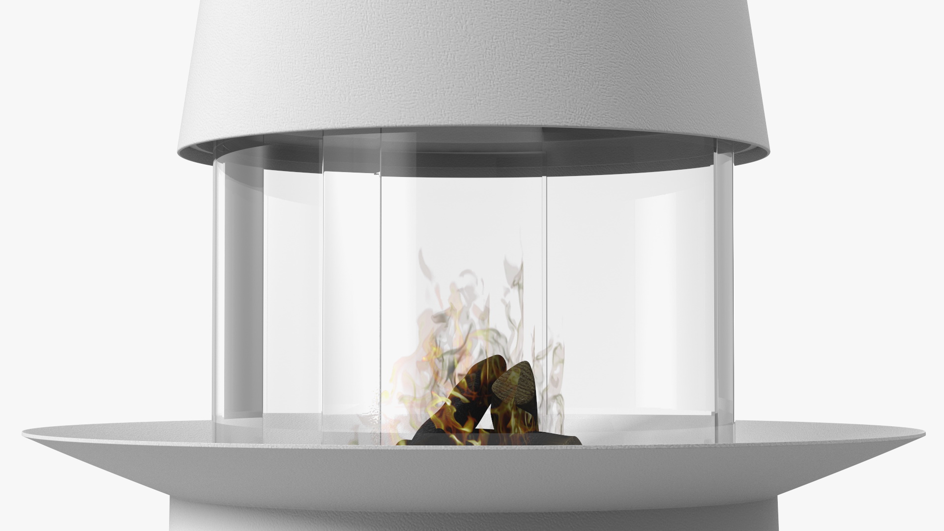 3D Modern Firaeplace Focus Creations Filiofocus Central White model