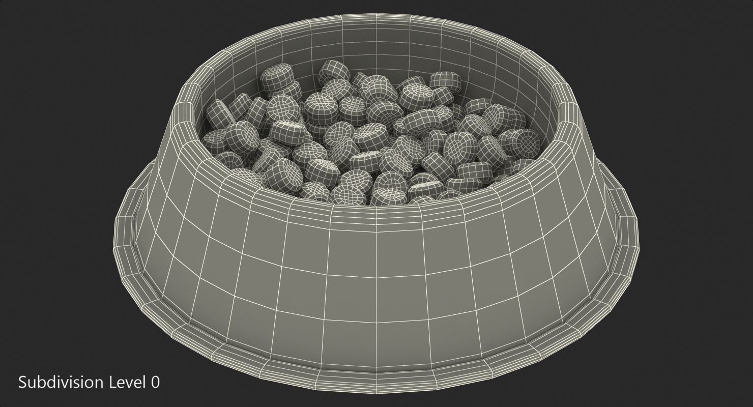 Dog Bowl Stainless Steel Food Container 3D model