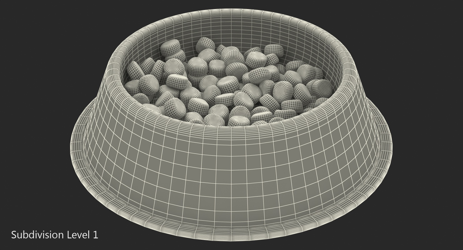 Dog Bowl Stainless Steel Food Container 3D model