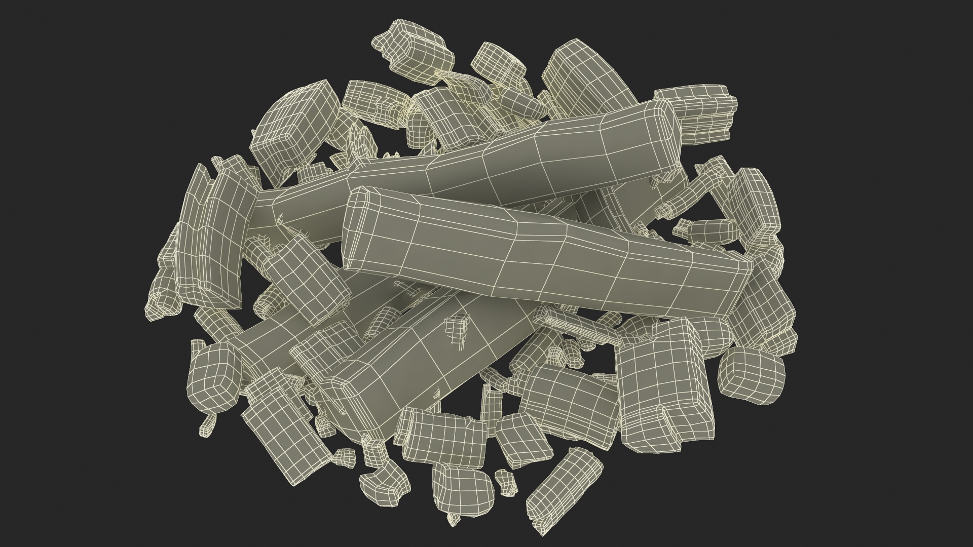 Smoldering Firewood 3D model