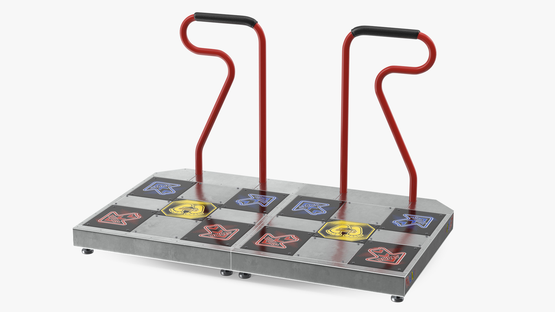 Double Dance Pad with Handlebars 3D