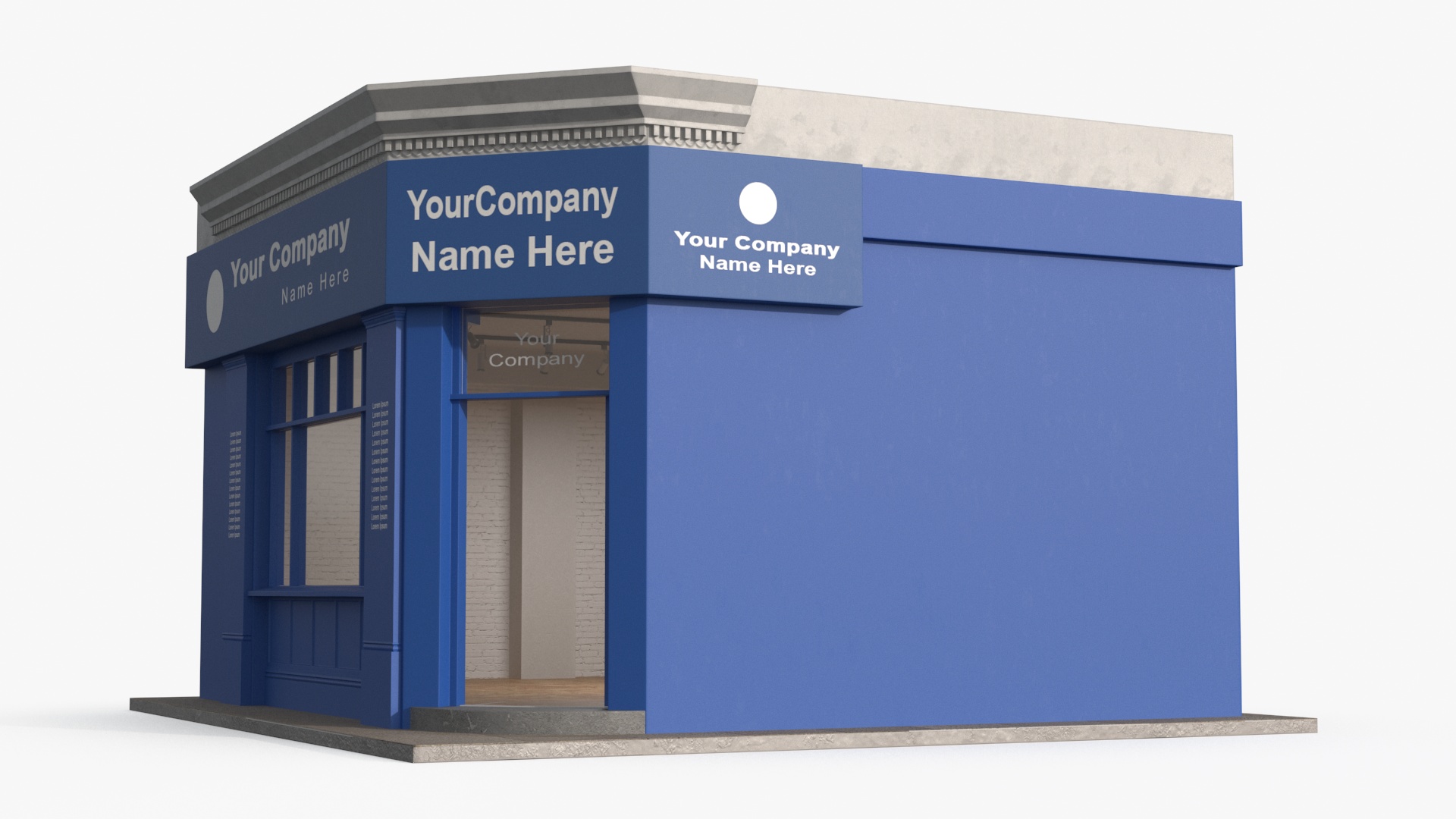 Ground Floor Corner Shop 3D model
