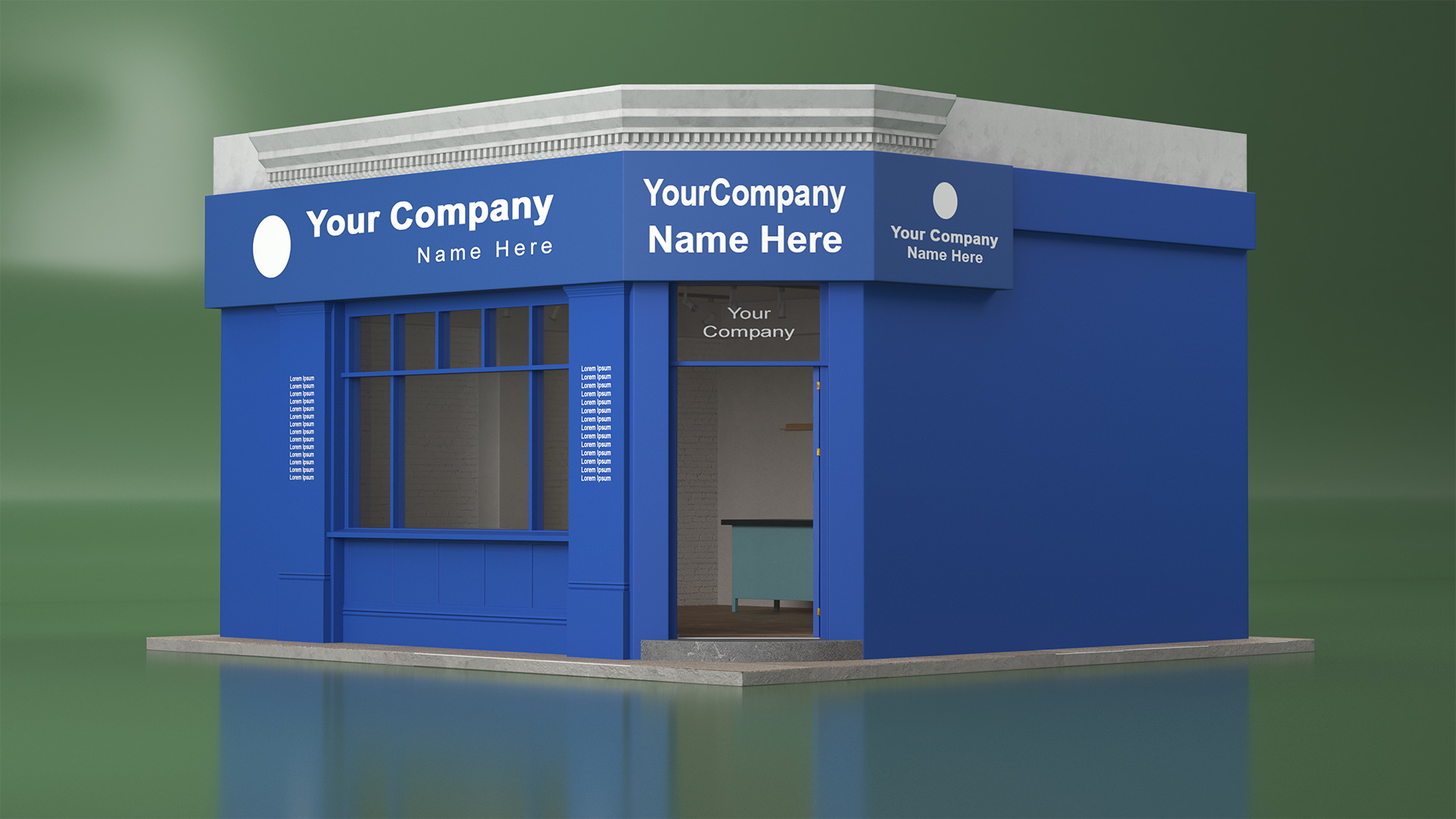 Ground Floor Corner Shop 3D model
