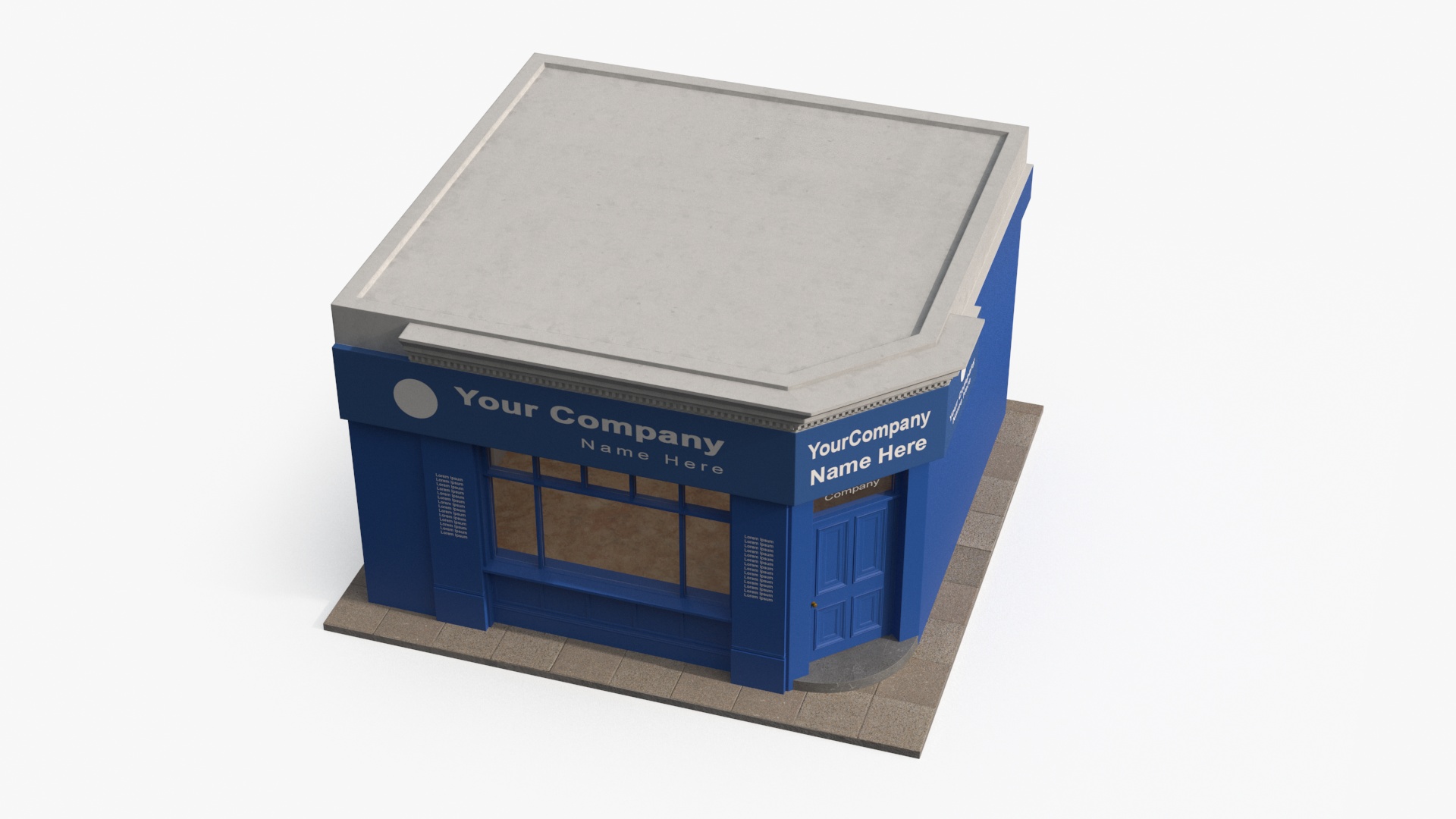Ground Floor Corner Shop 3D model