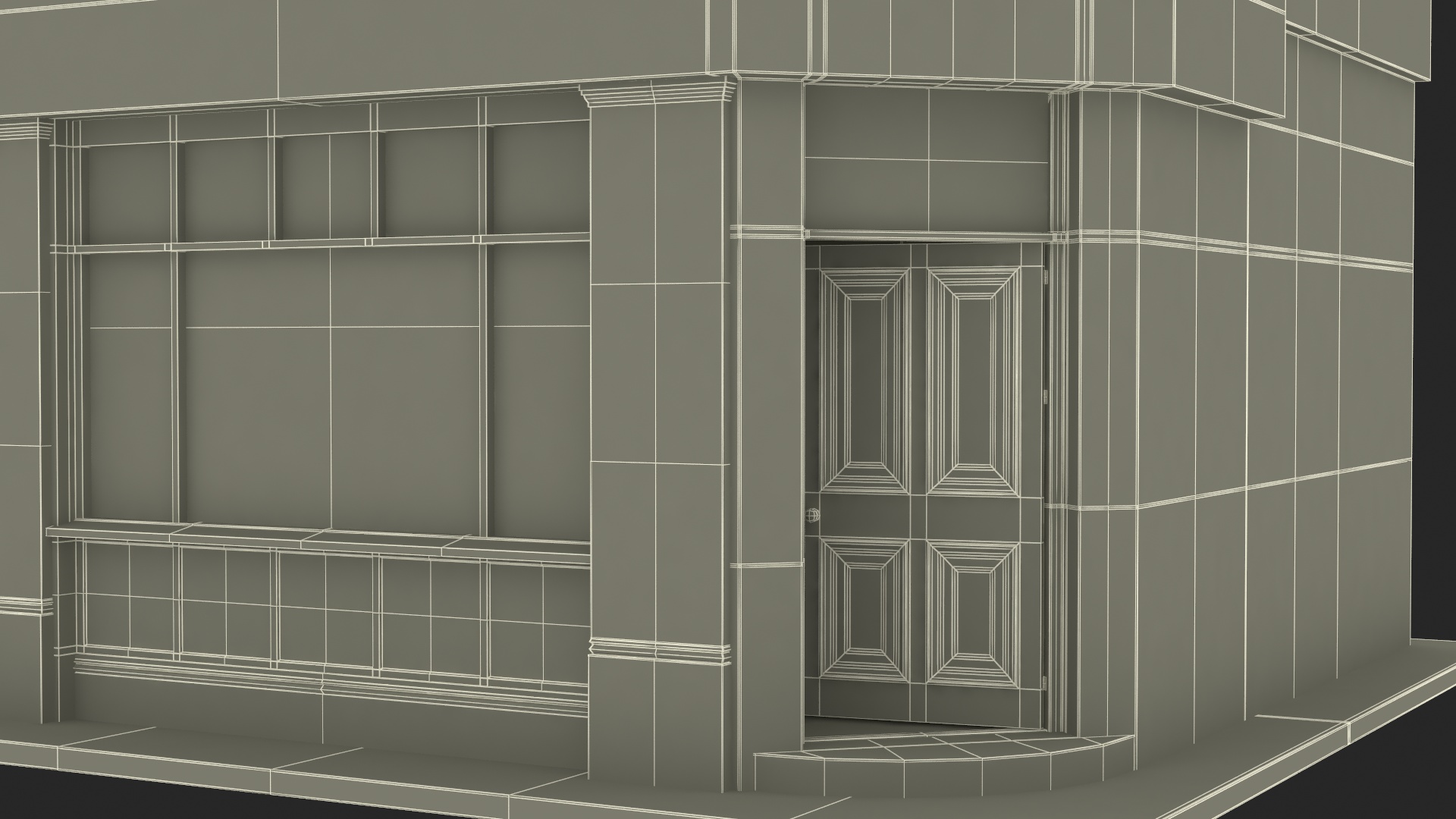 Ground Floor Corner Shop 3D model
