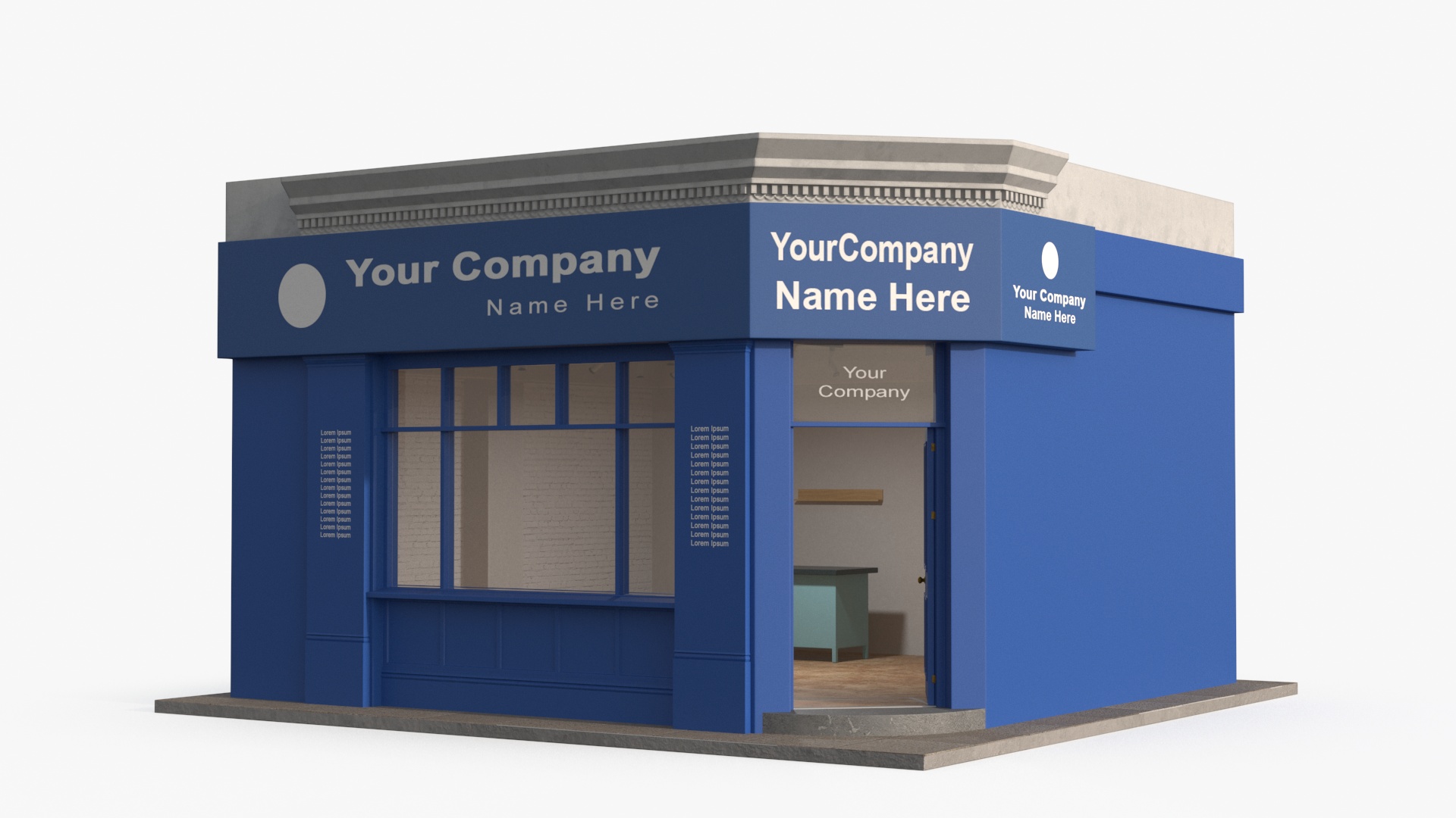 Ground Floor Corner Shop 3D model