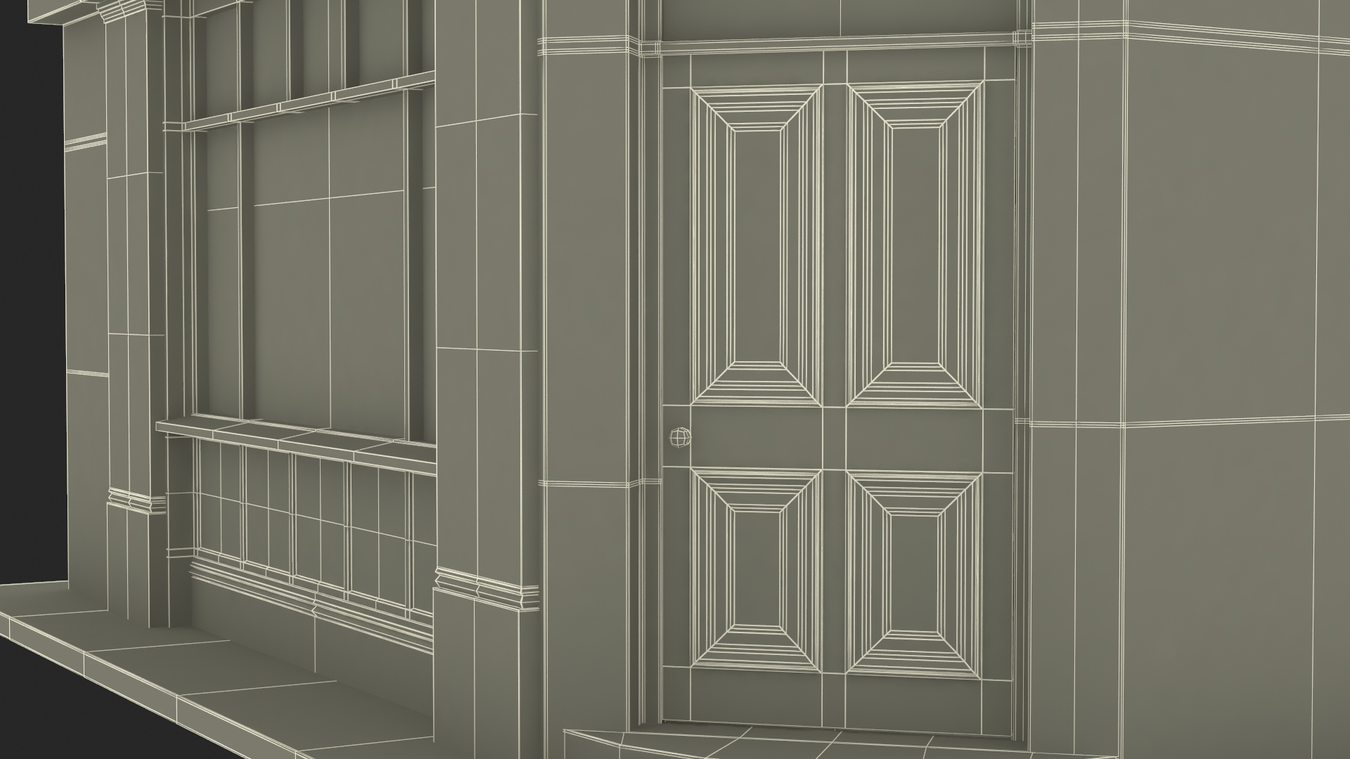 Ground Floor Corner Shop 3D model