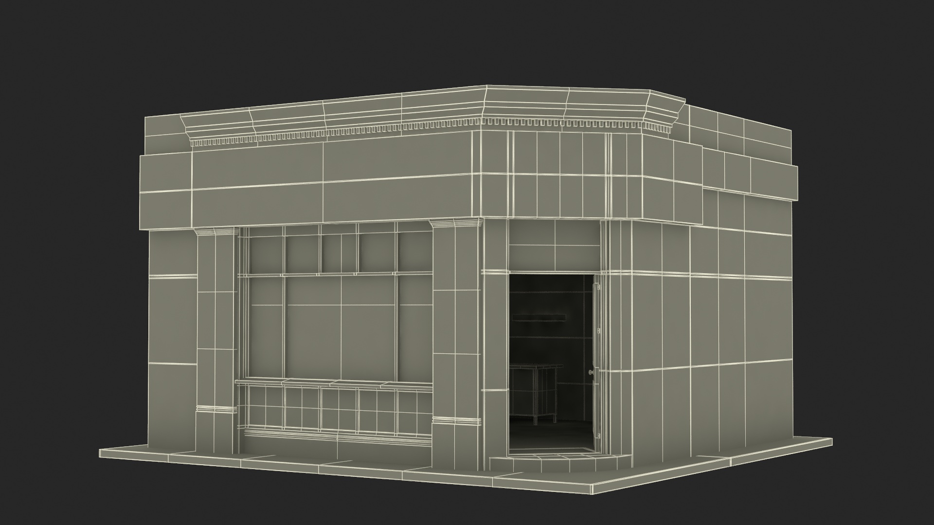 Ground Floor Corner Shop 3D model