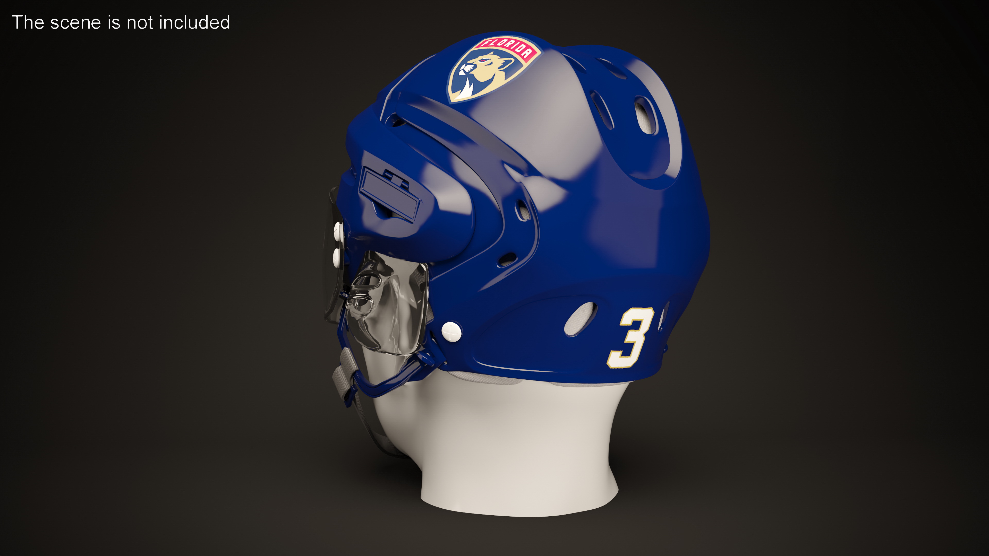3D model Hockey Helmet Florida Panthers