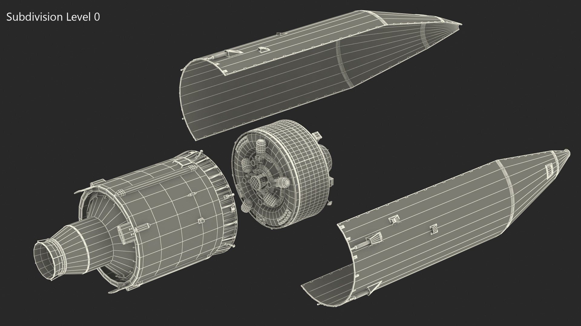 Proton M Rocket Stage 3 with Breeze-M 3D