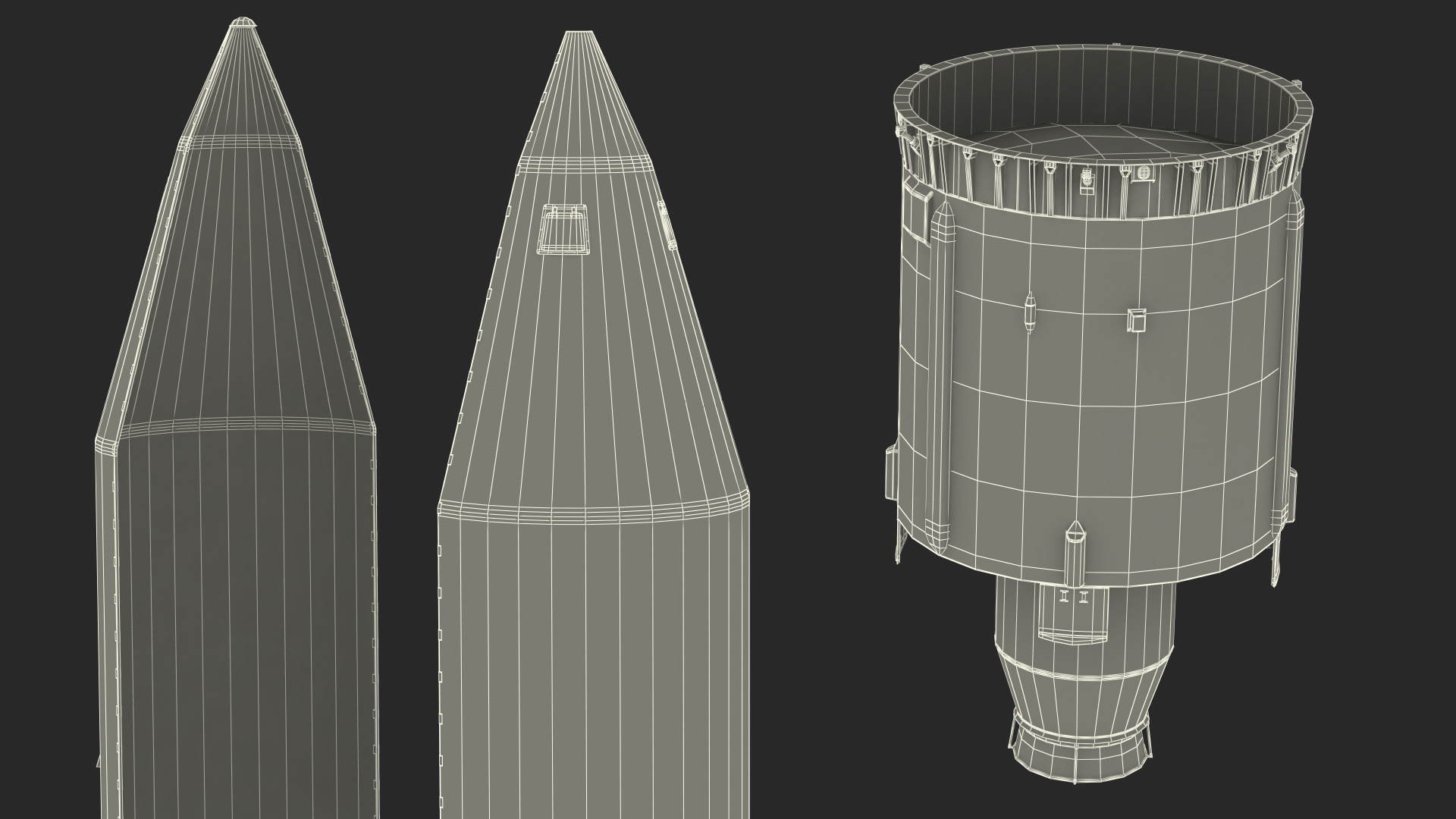 Proton M Rocket Stage 3 with Breeze-M 3D