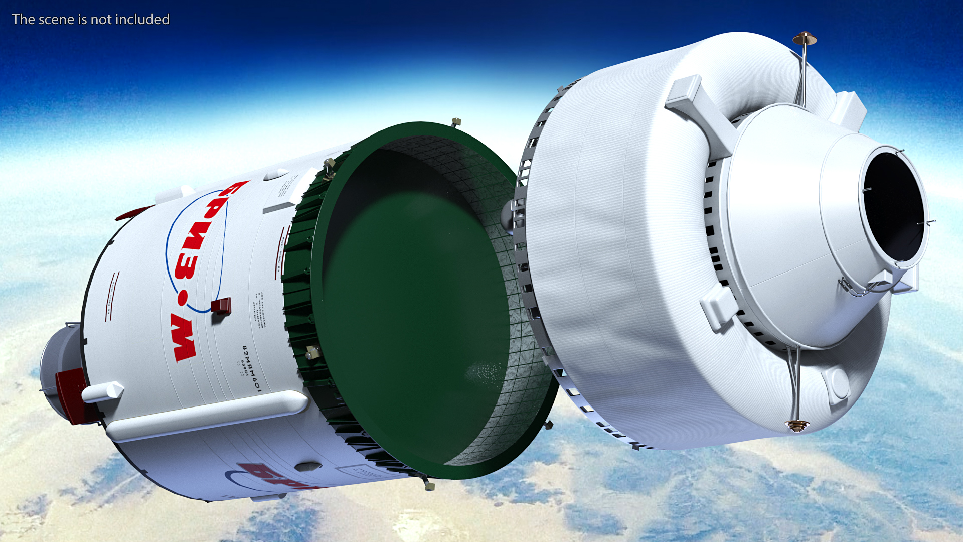 Proton M Rocket Stage 3 with Breeze-M 3D