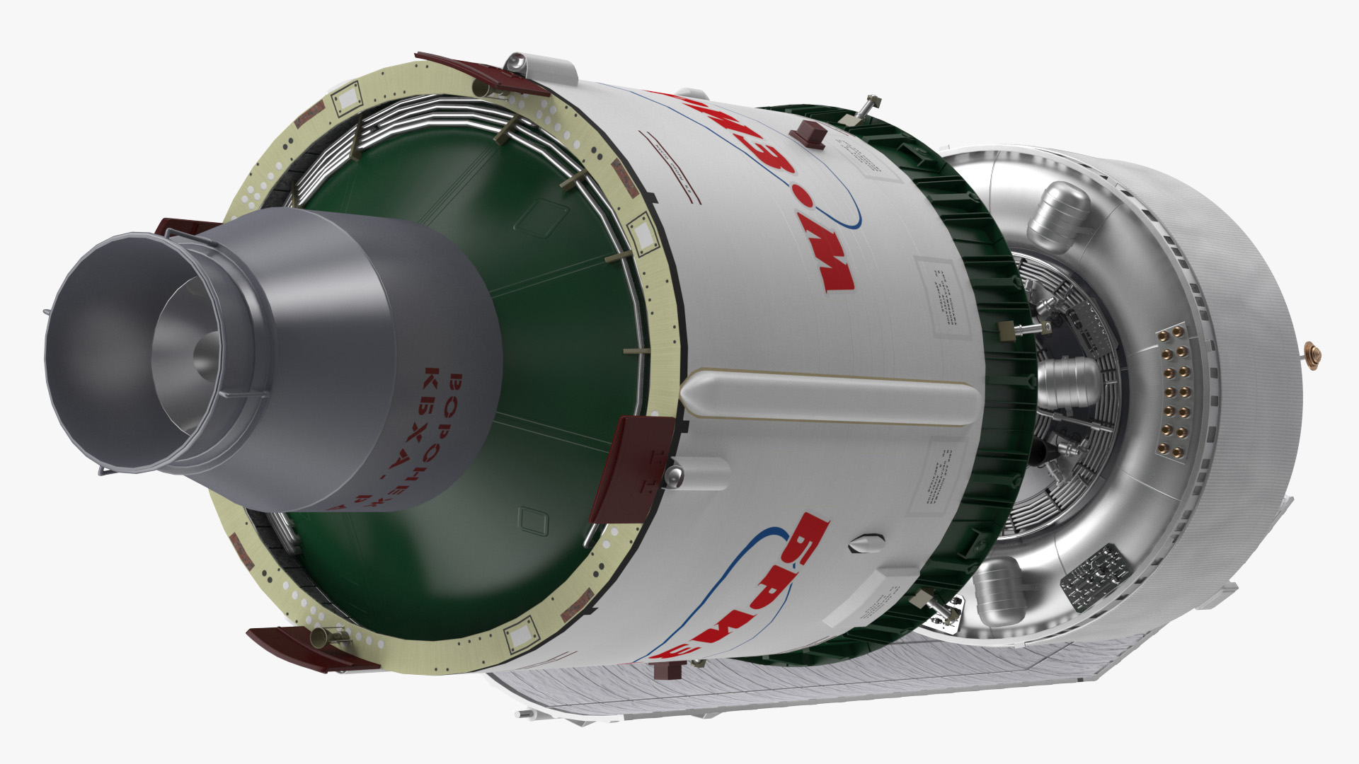 Proton M Rocket Stage 3 with Breeze-M 3D