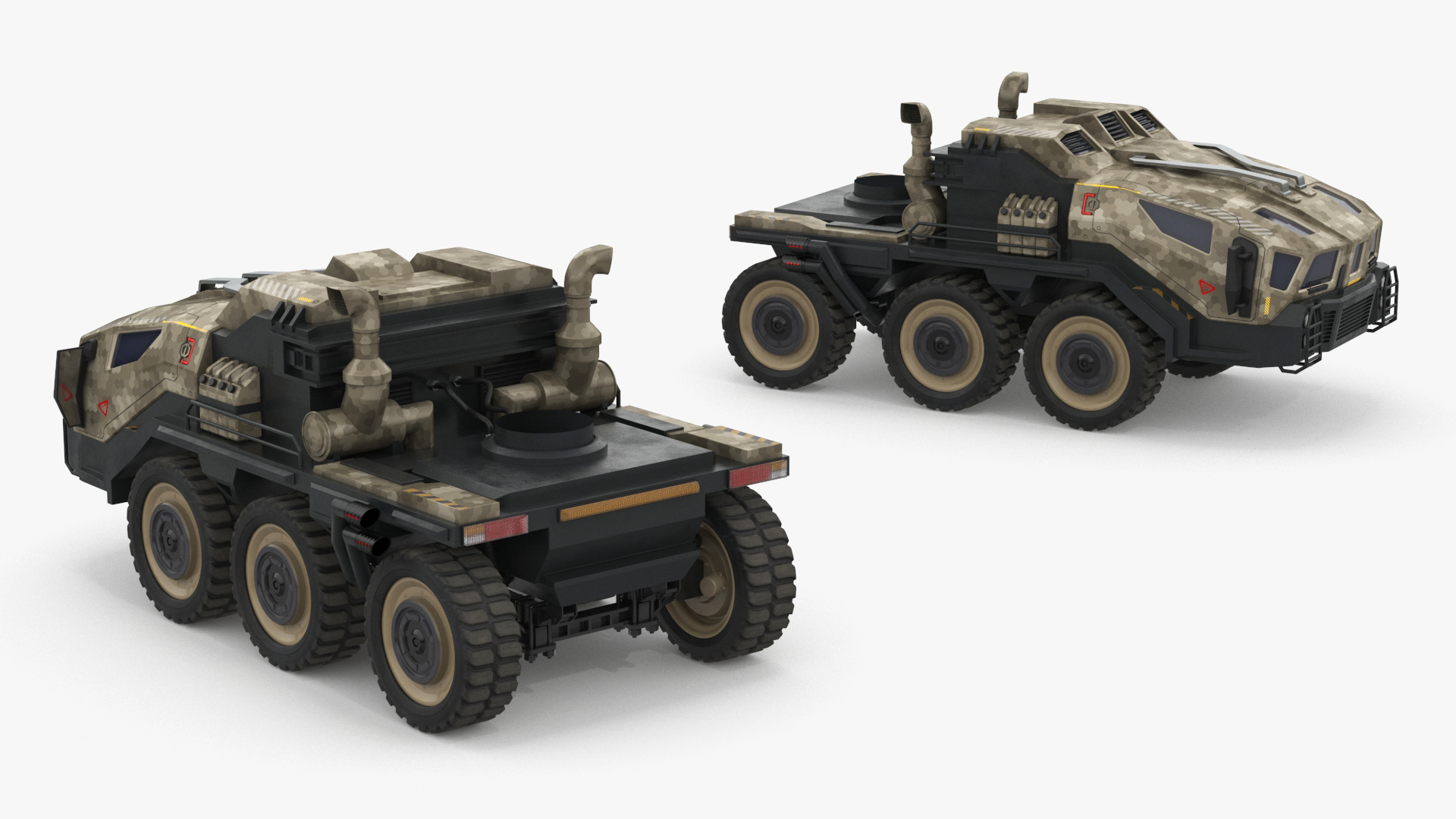 3D model Futuristic Military Truck