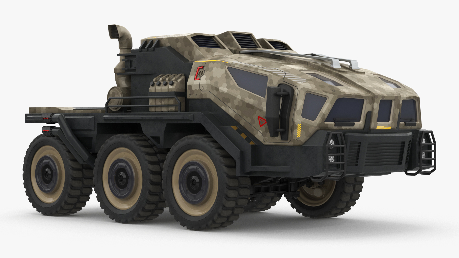 3D model Futuristic Military Truck