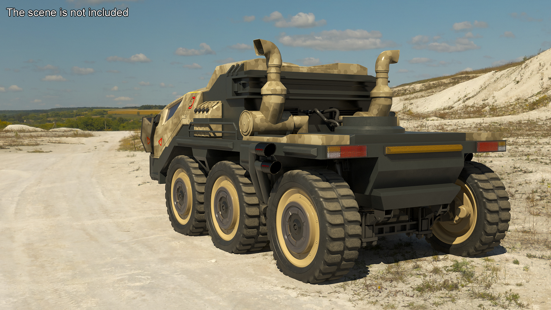 3D model Futuristic Military Truck