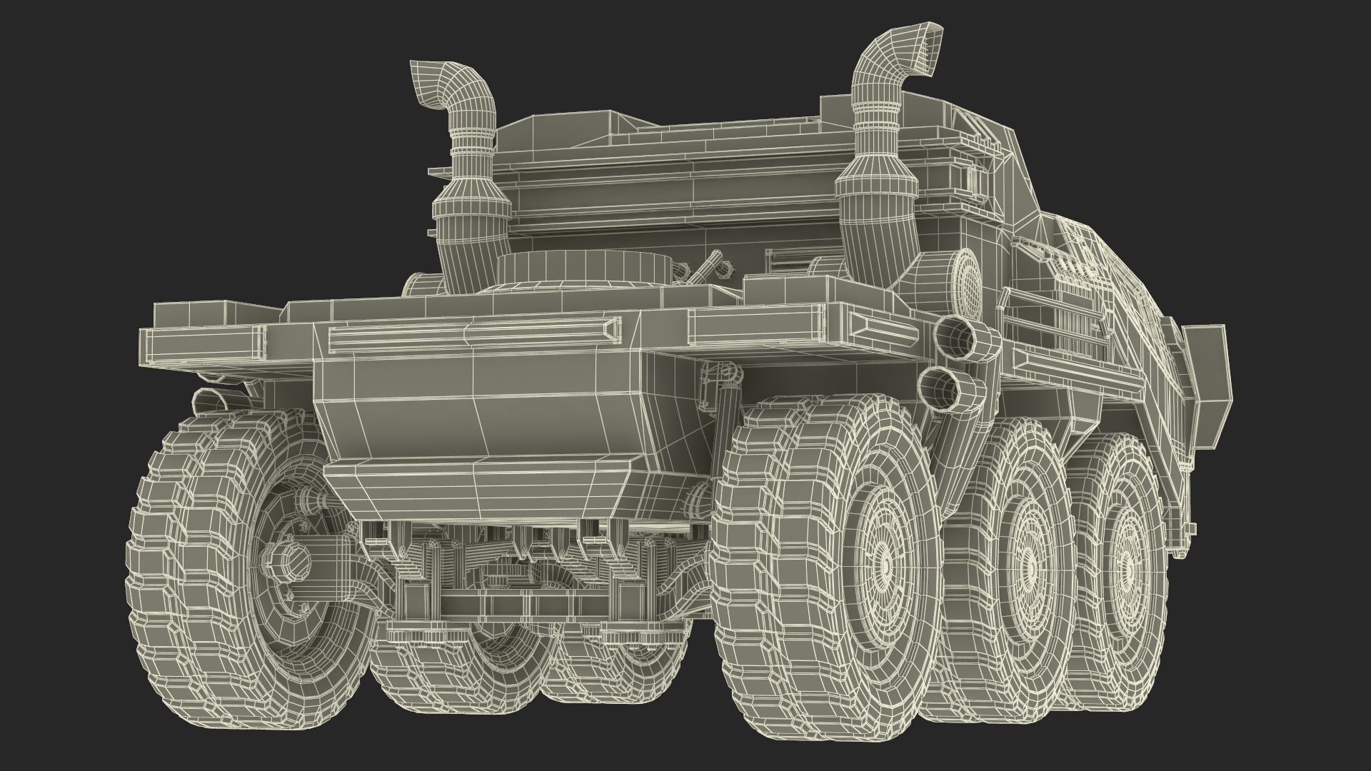 3D model Futuristic Military Truck