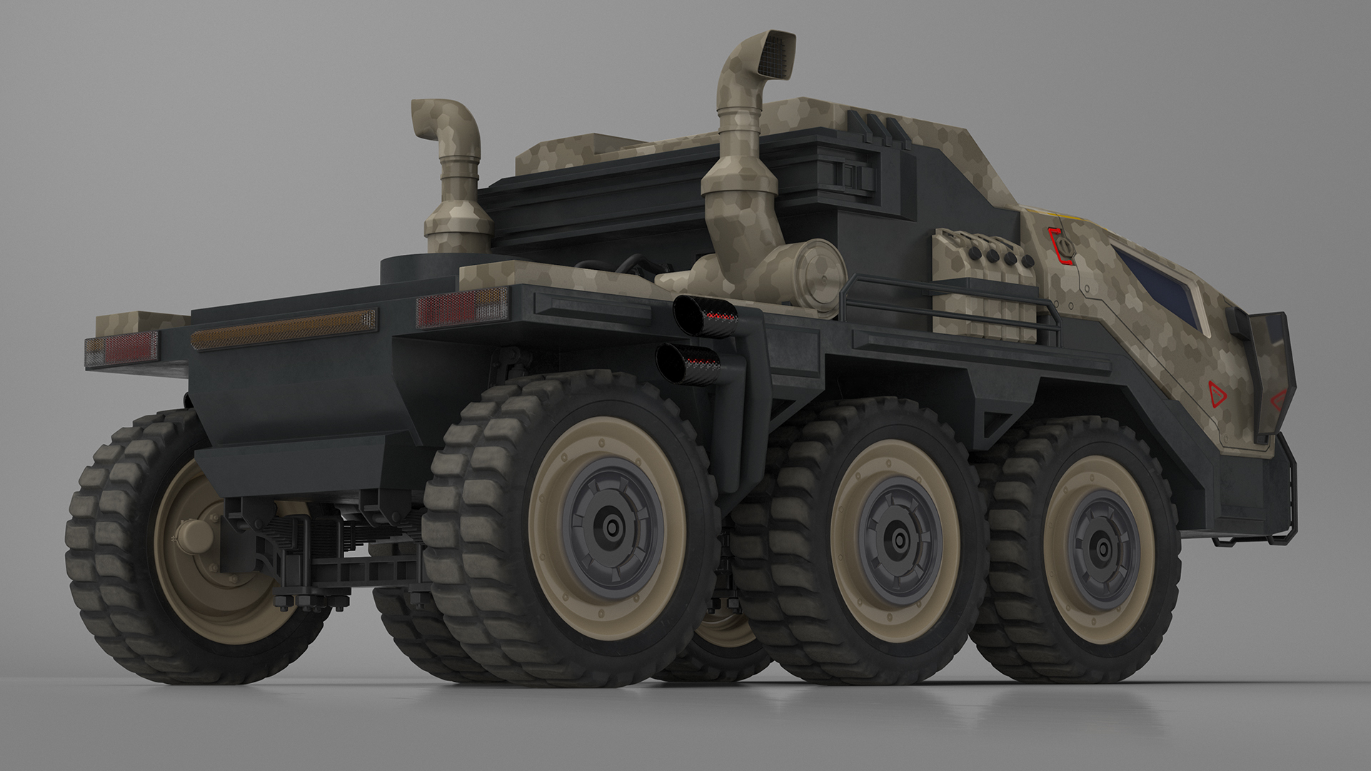 3D model Futuristic Military Truck