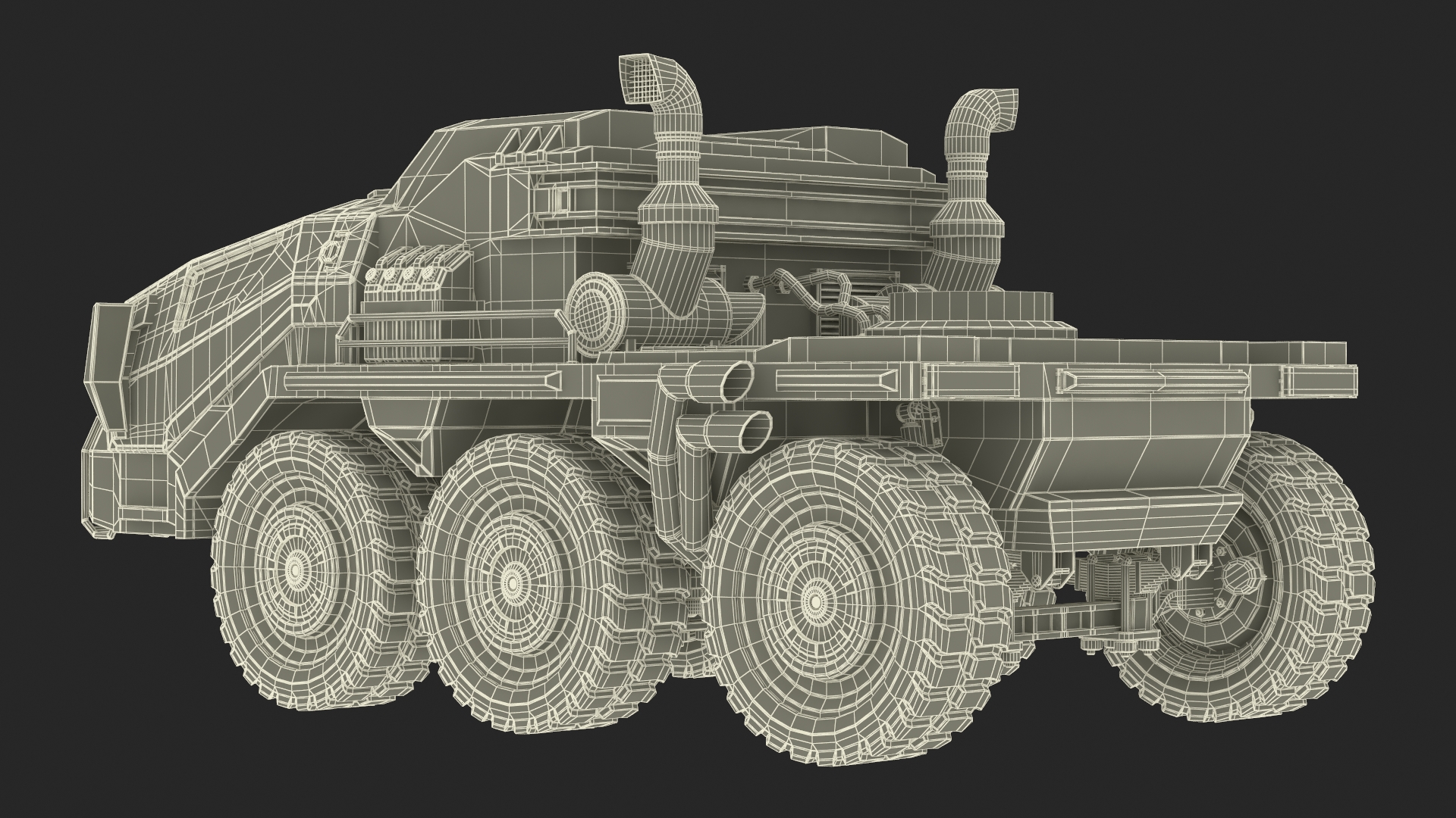 3D model Futuristic Military Truck