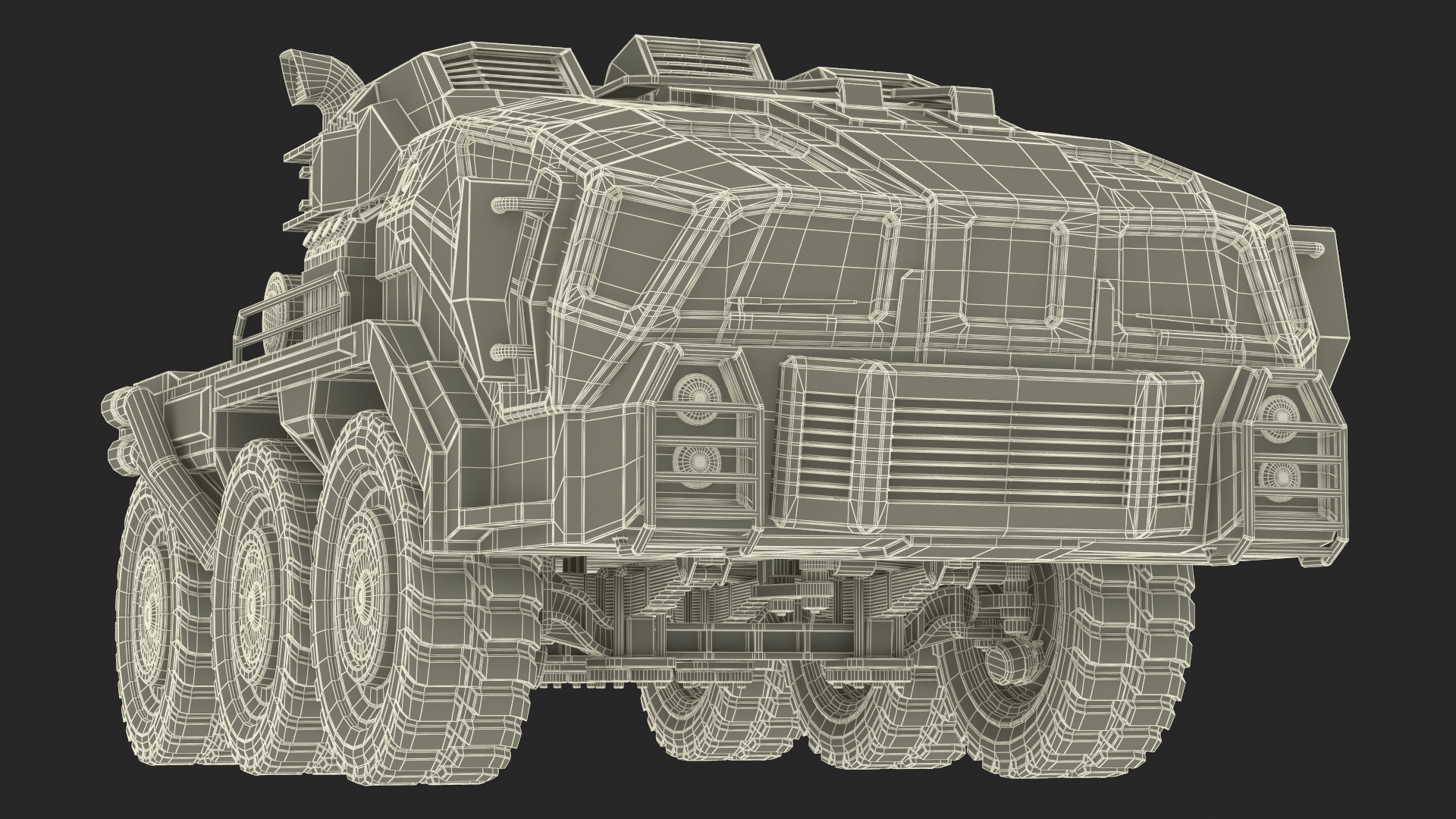 3D model Futuristic Military Truck
