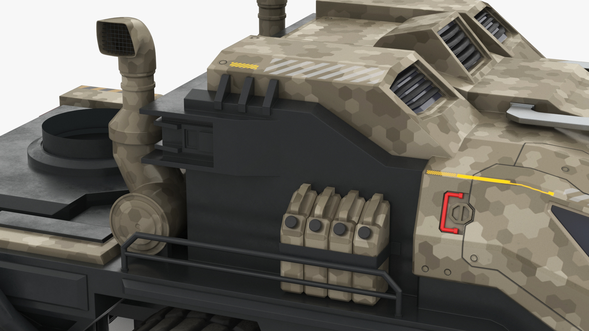 3D model Futuristic Military Truck