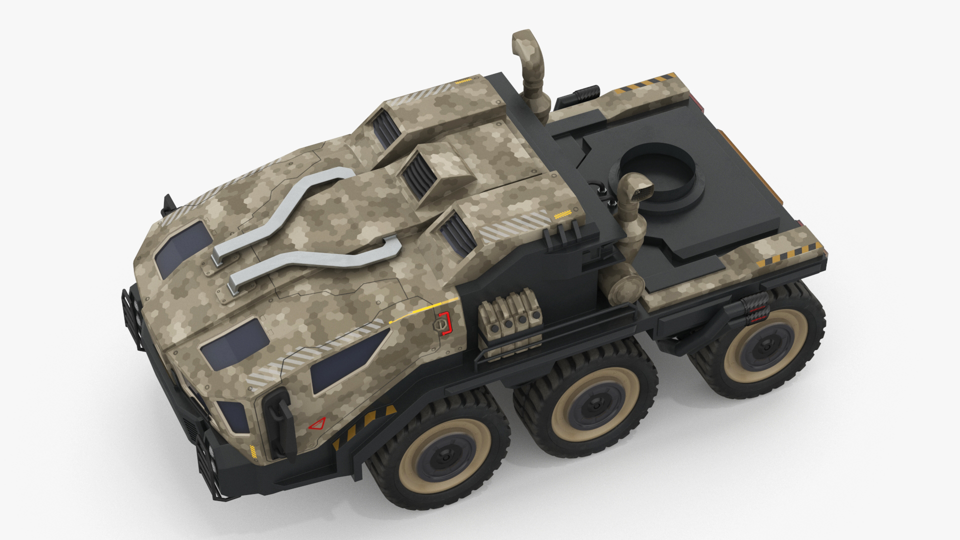 3D model Futuristic Military Truck