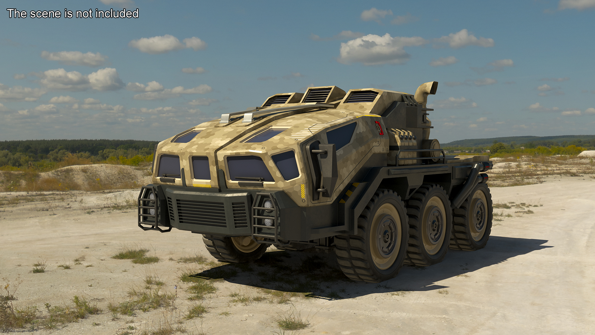 3D model Futuristic Military Truck