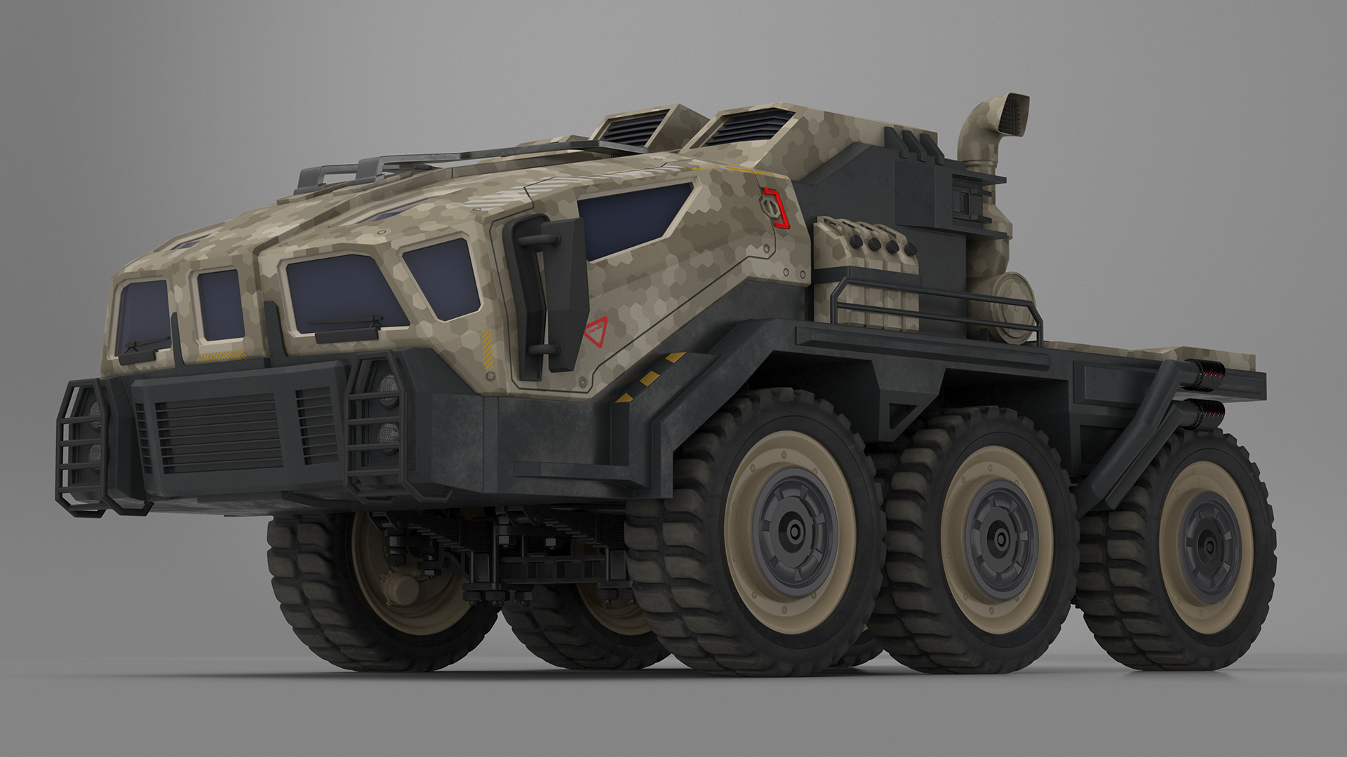3D model Futuristic Military Truck