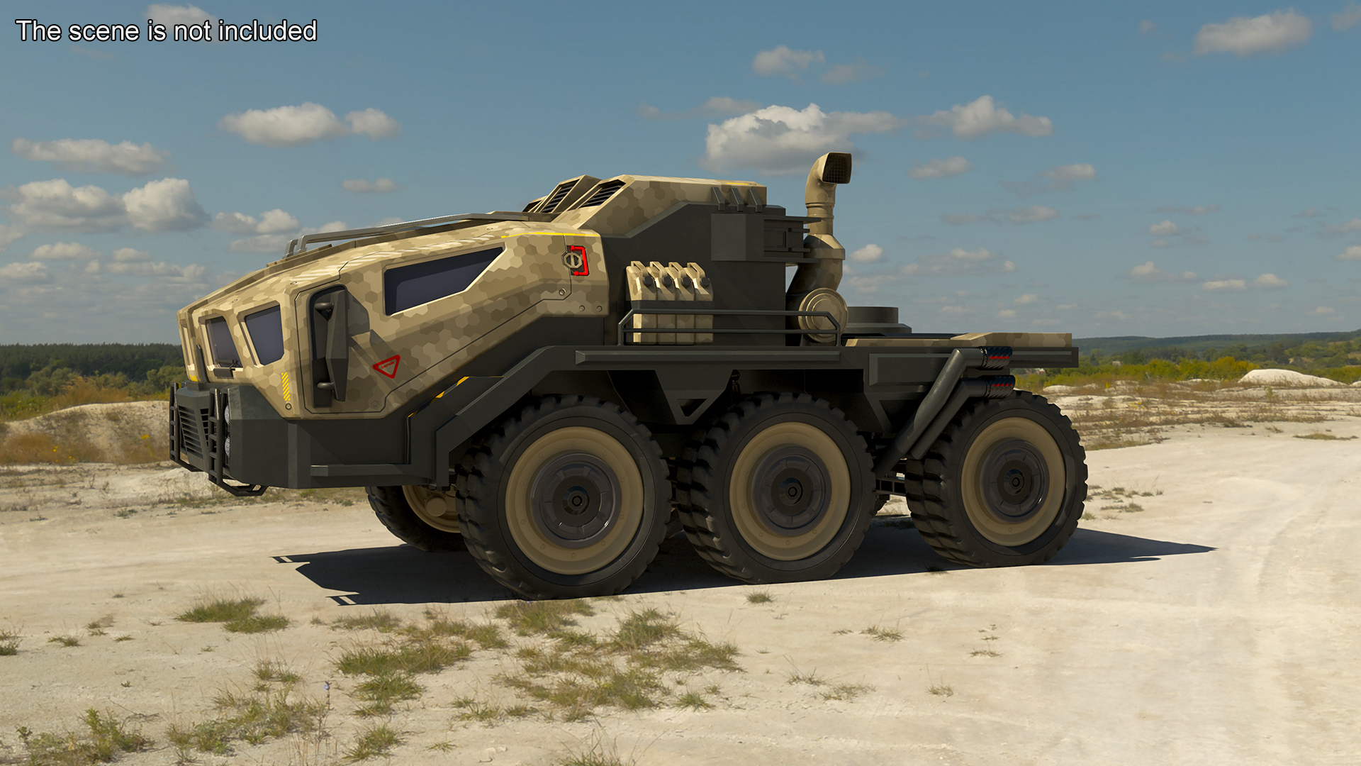 3D model Futuristic Military Truck