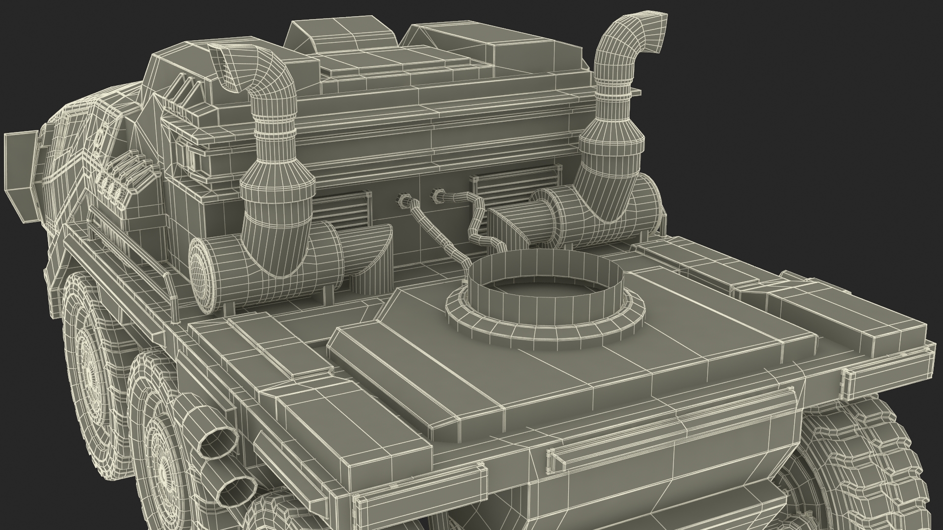 3D model Futuristic Military Truck
