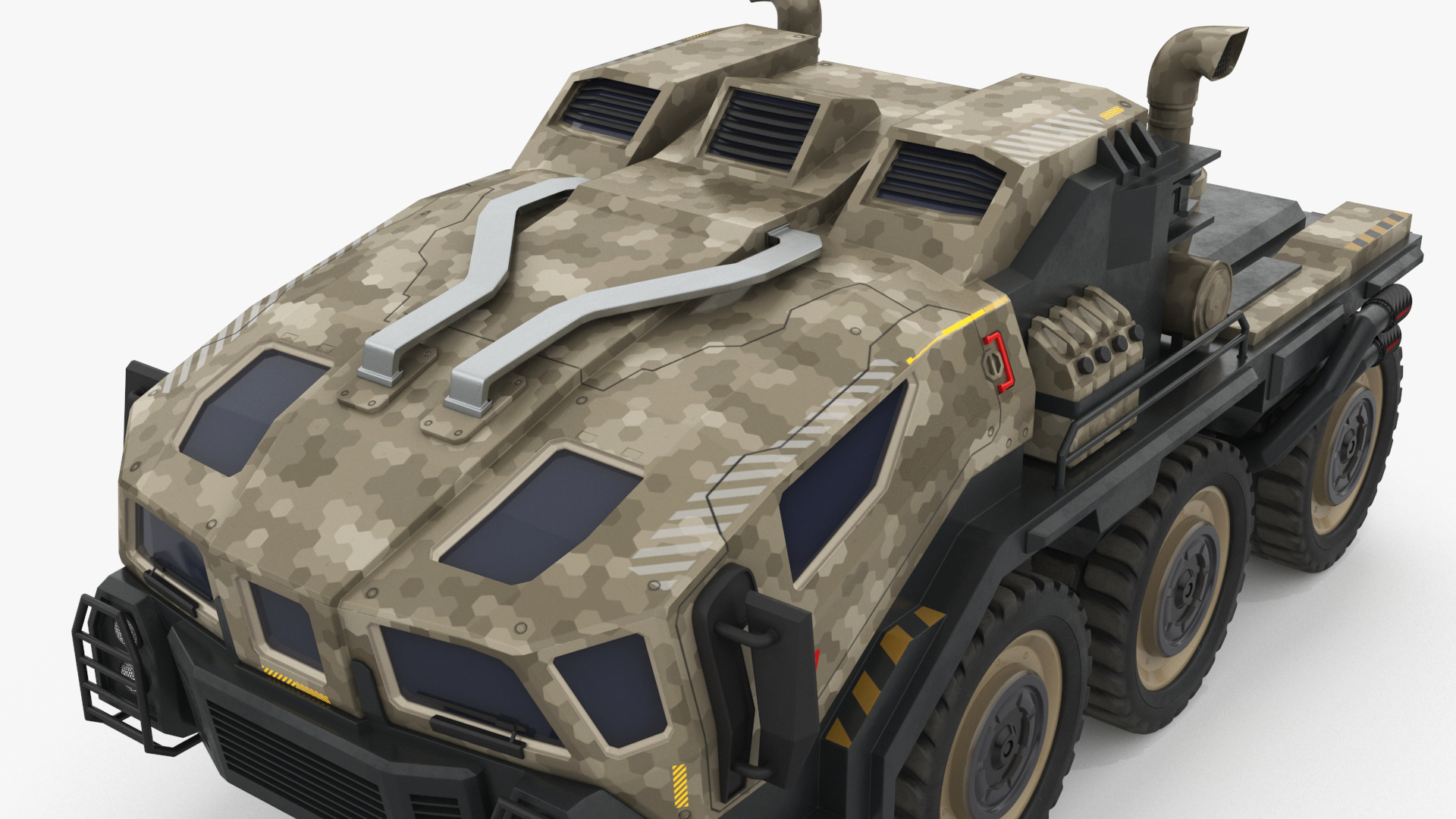 3D model Futuristic Military Truck