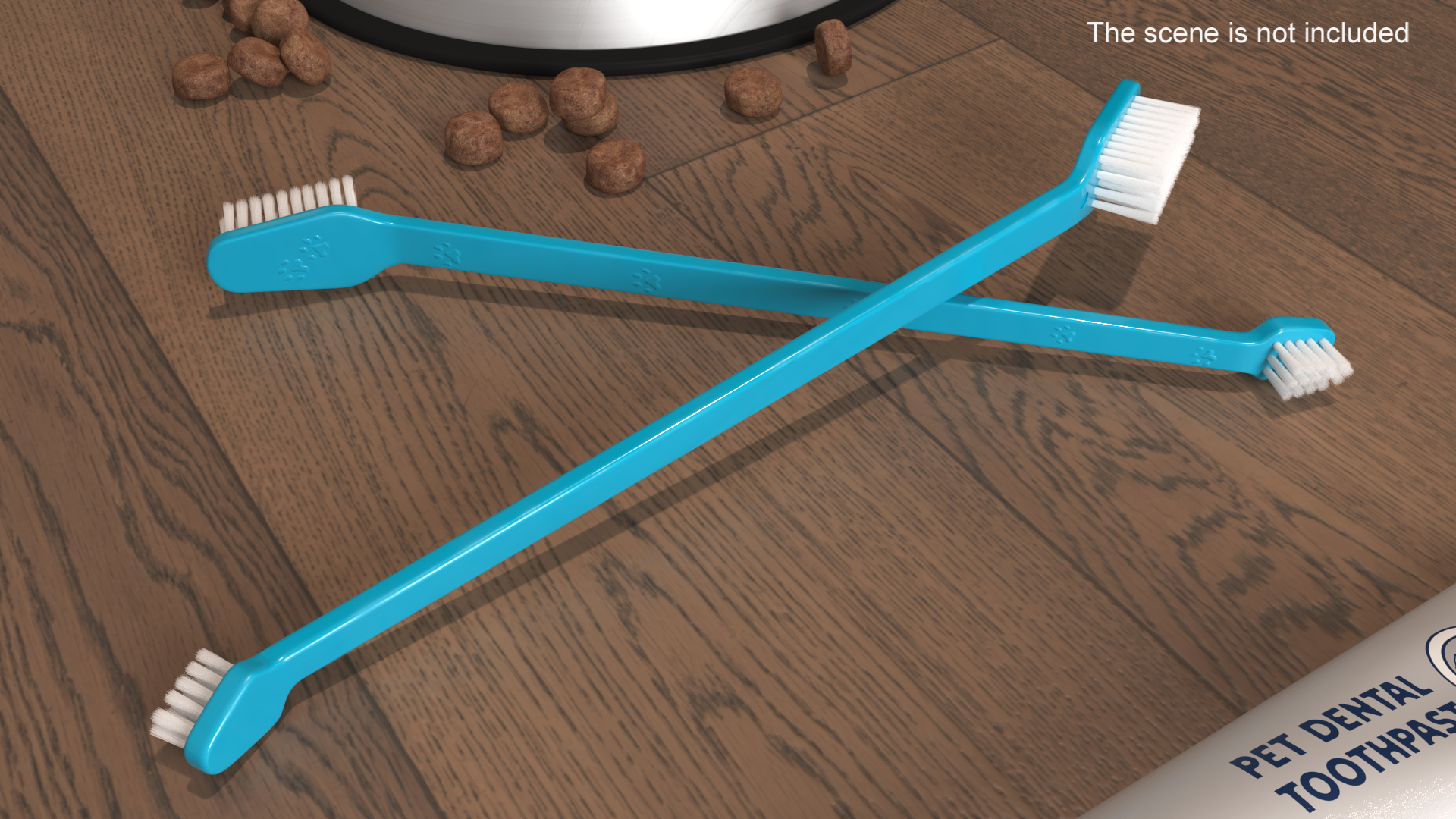 Pet Toothbrush Turquoise 3D model