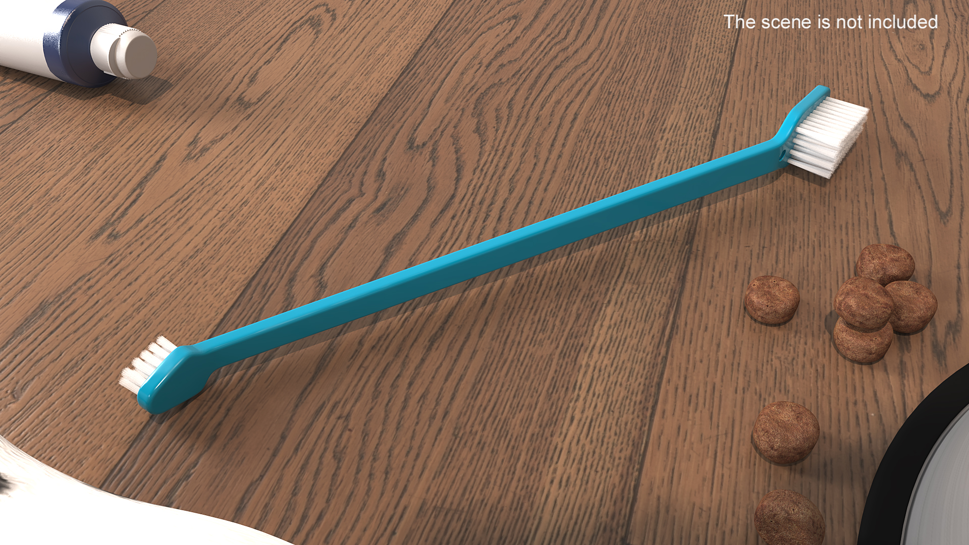Pet Toothbrush Turquoise 3D model