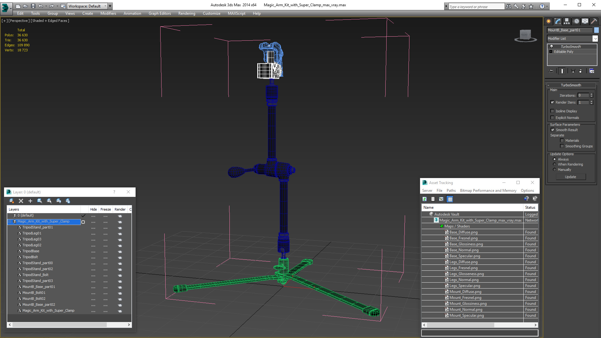 3D model Magic Arm Kit with Super Clamp