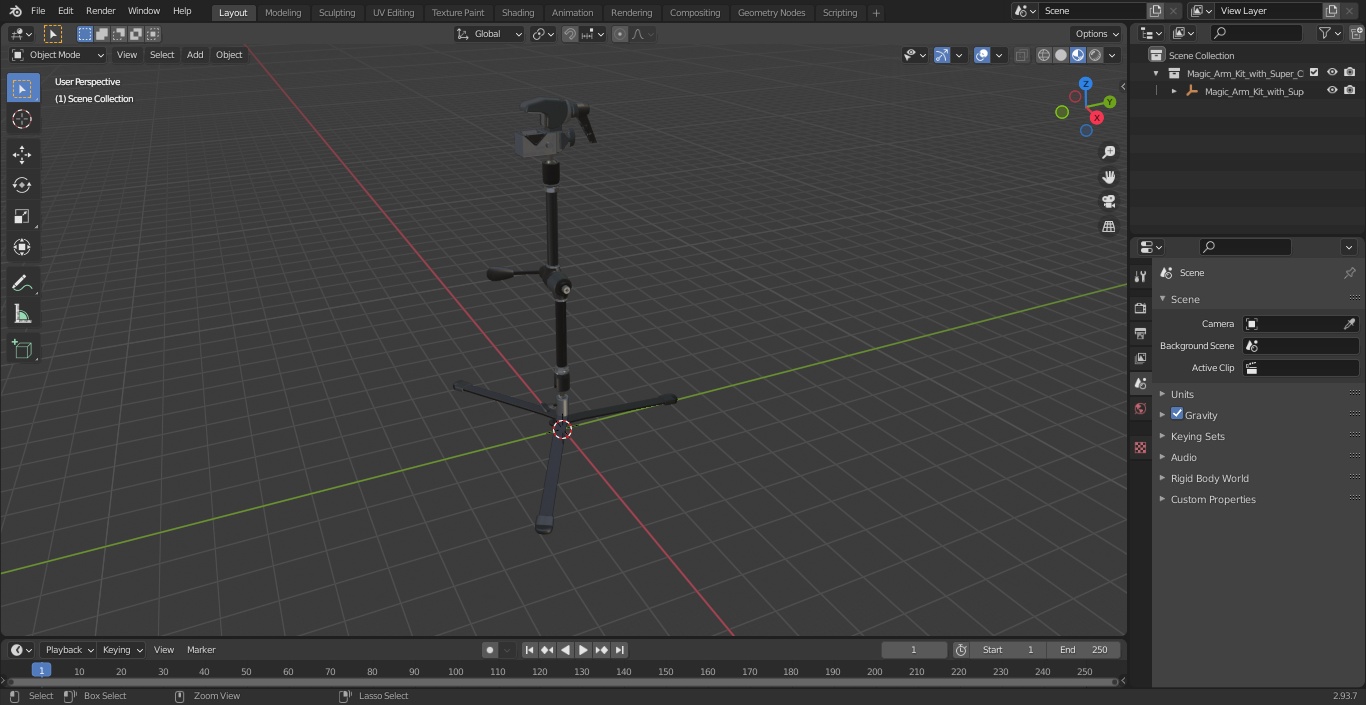 3D model Magic Arm Kit with Super Clamp