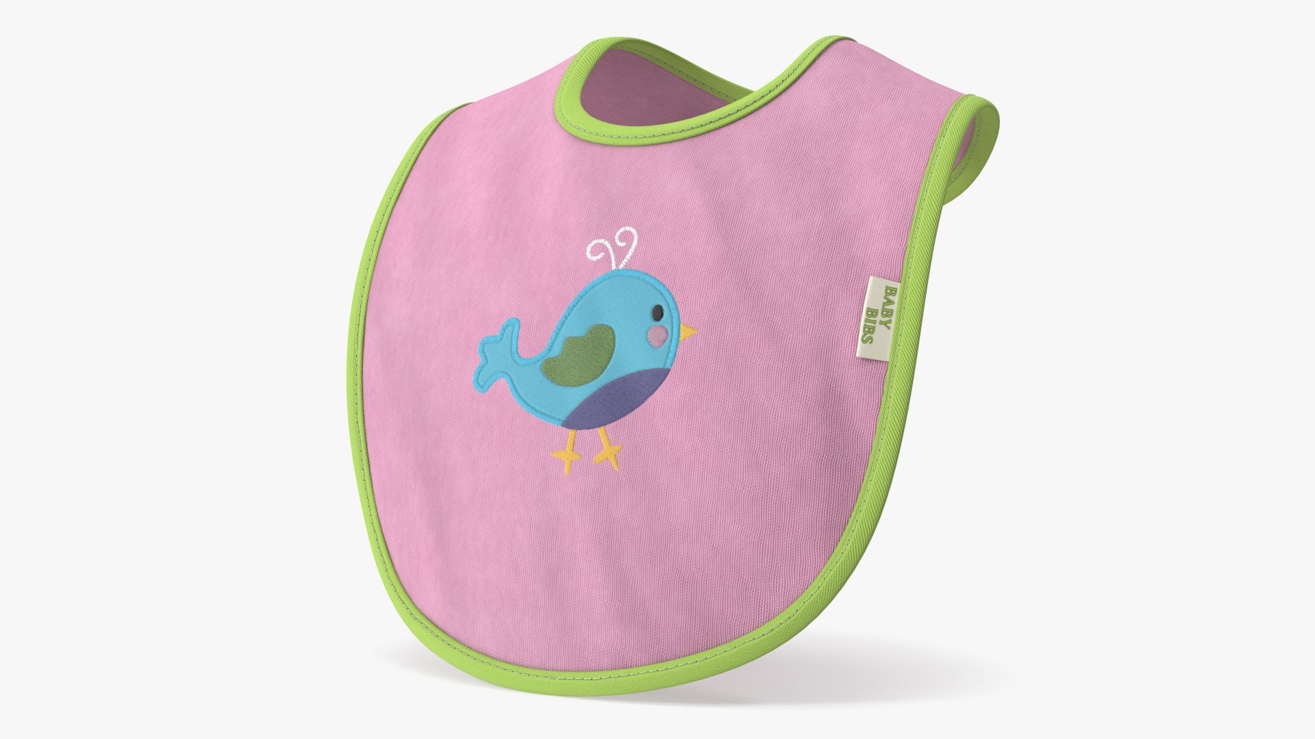 Baby Girl Eating in High Chair Fur 3D model