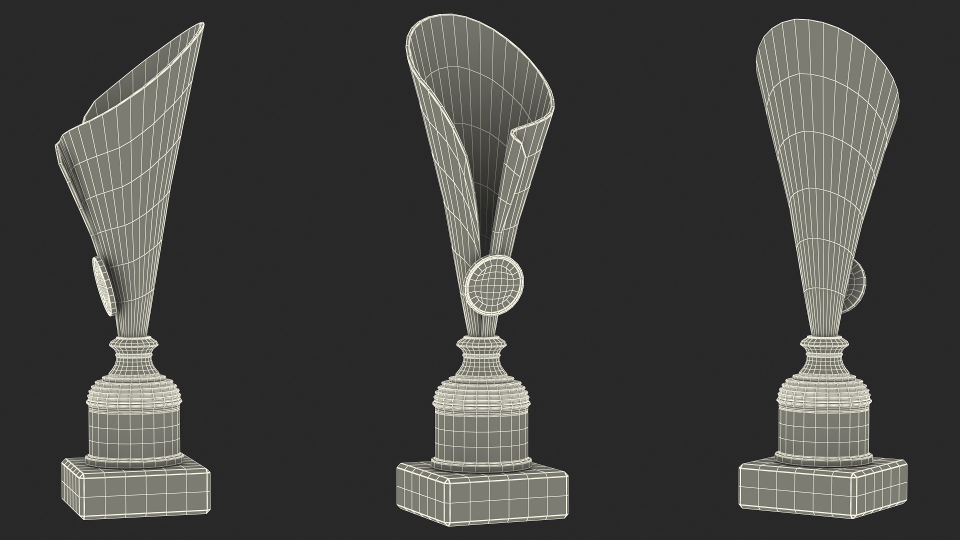 Sports Cup With Symbol Silver 3D model