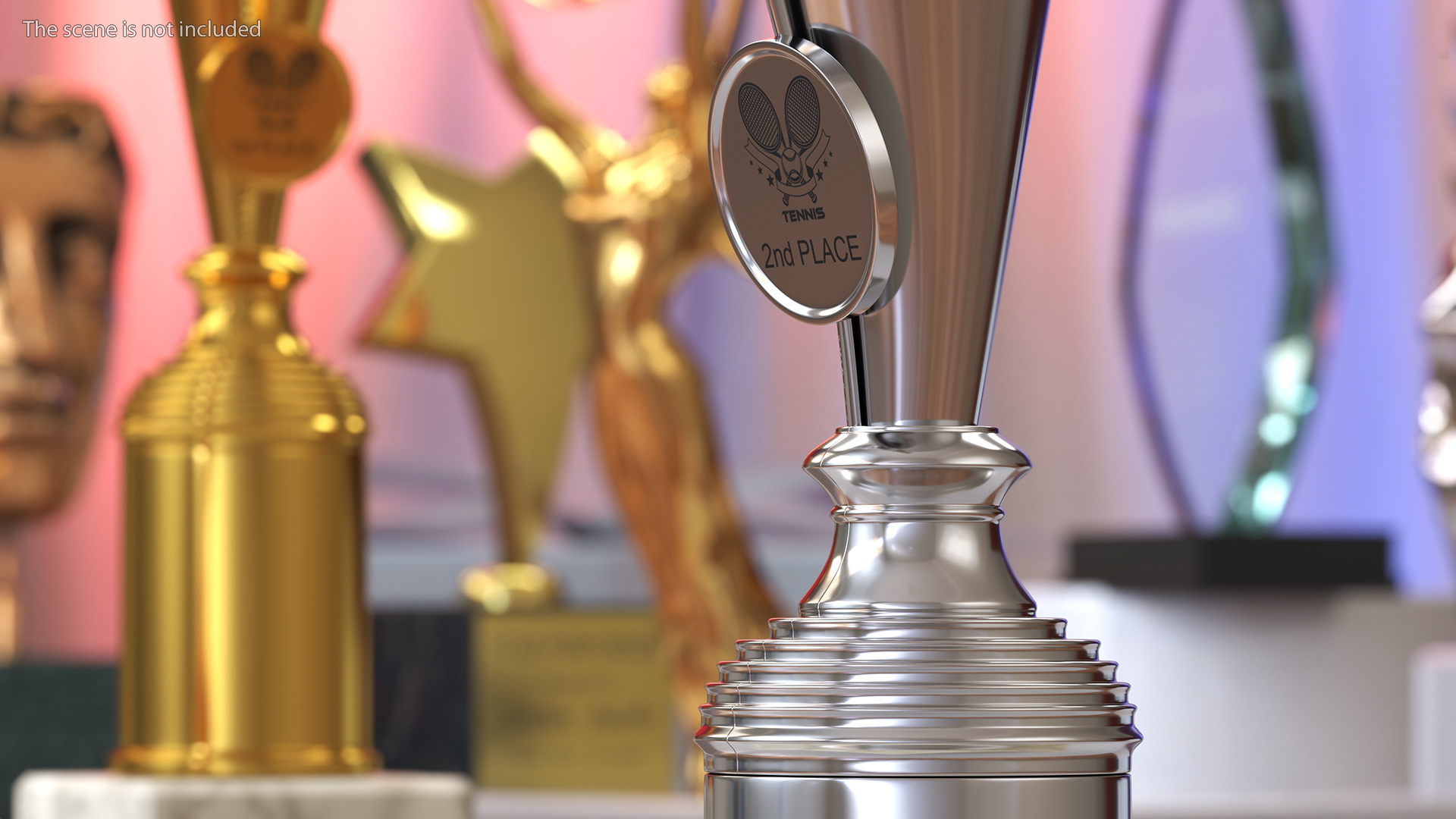 Sports Cup With Symbol Silver 3D model