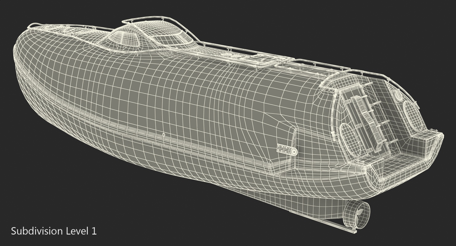 3D model Lifeboat Rigged