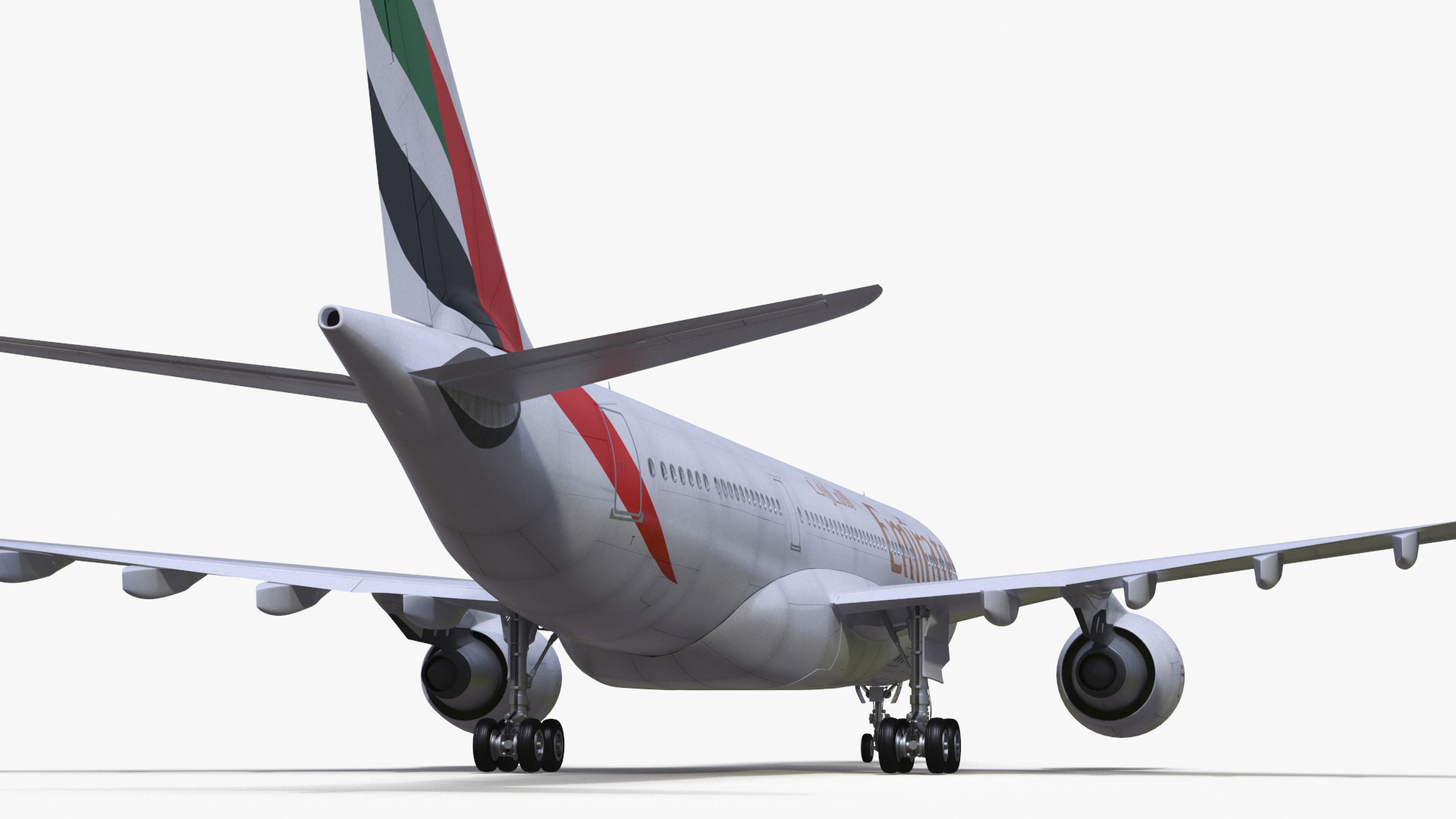 3D Emirates Airline Commercial Aircraft Airbus A330-200 Rigged for Cinema 4D model