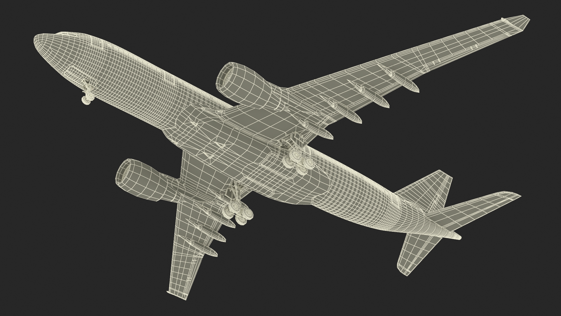 3D Emirates Airline Commercial Aircraft Airbus A330-200 Rigged for Cinema 4D model