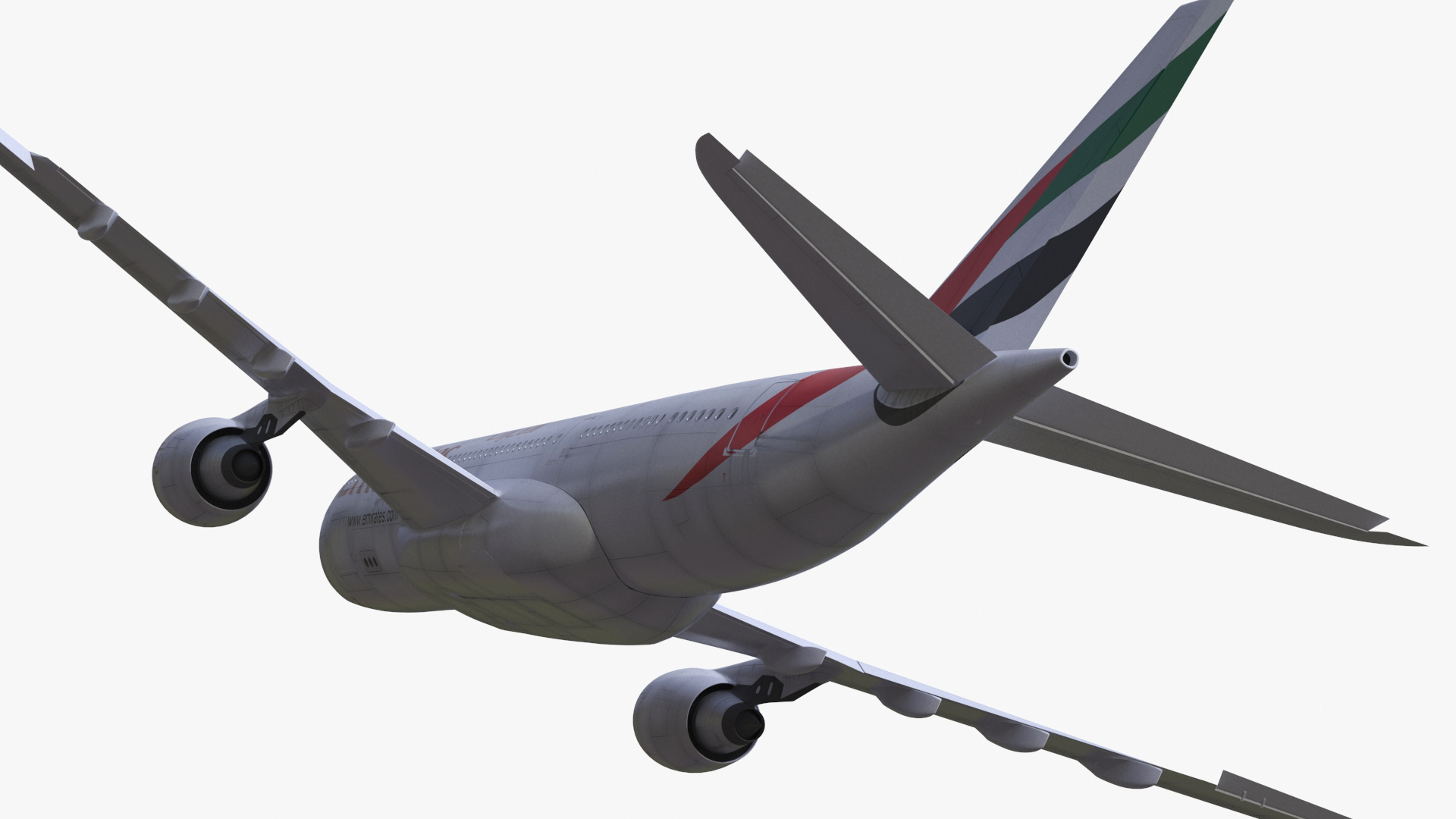 3D Emirates Airline Commercial Aircraft Airbus A330-200 Rigged for Cinema 4D model